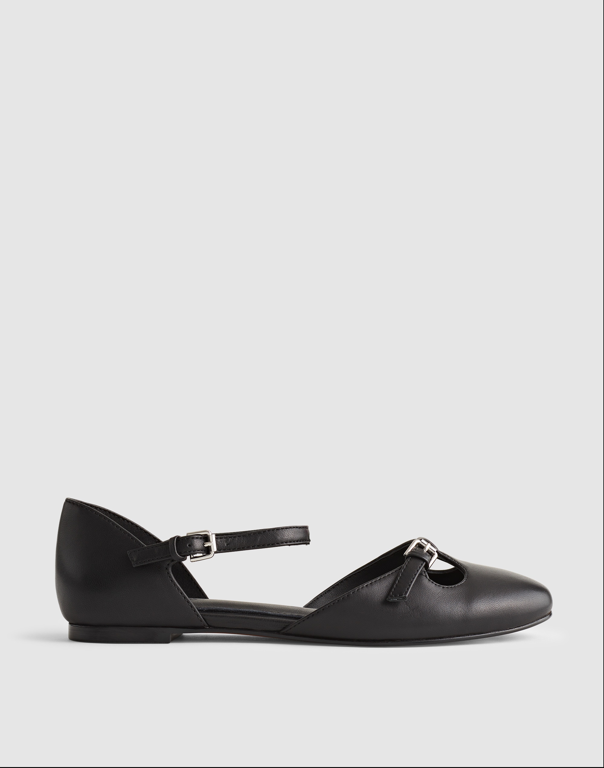 Madewell 'the Hester Ankle-strap D''orsay Flat' In Black