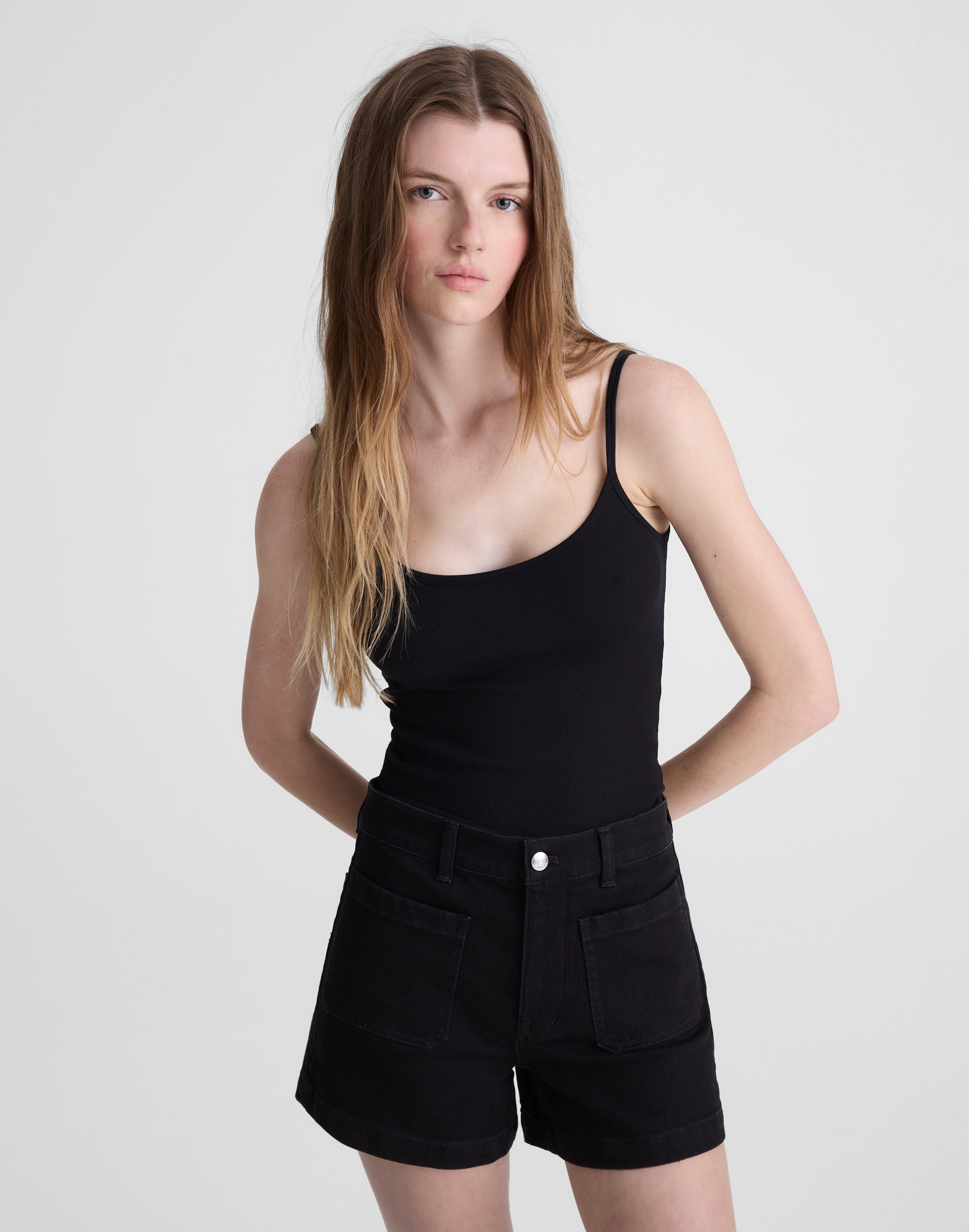 Madewell The Curvy Emmy Denim Short In Black