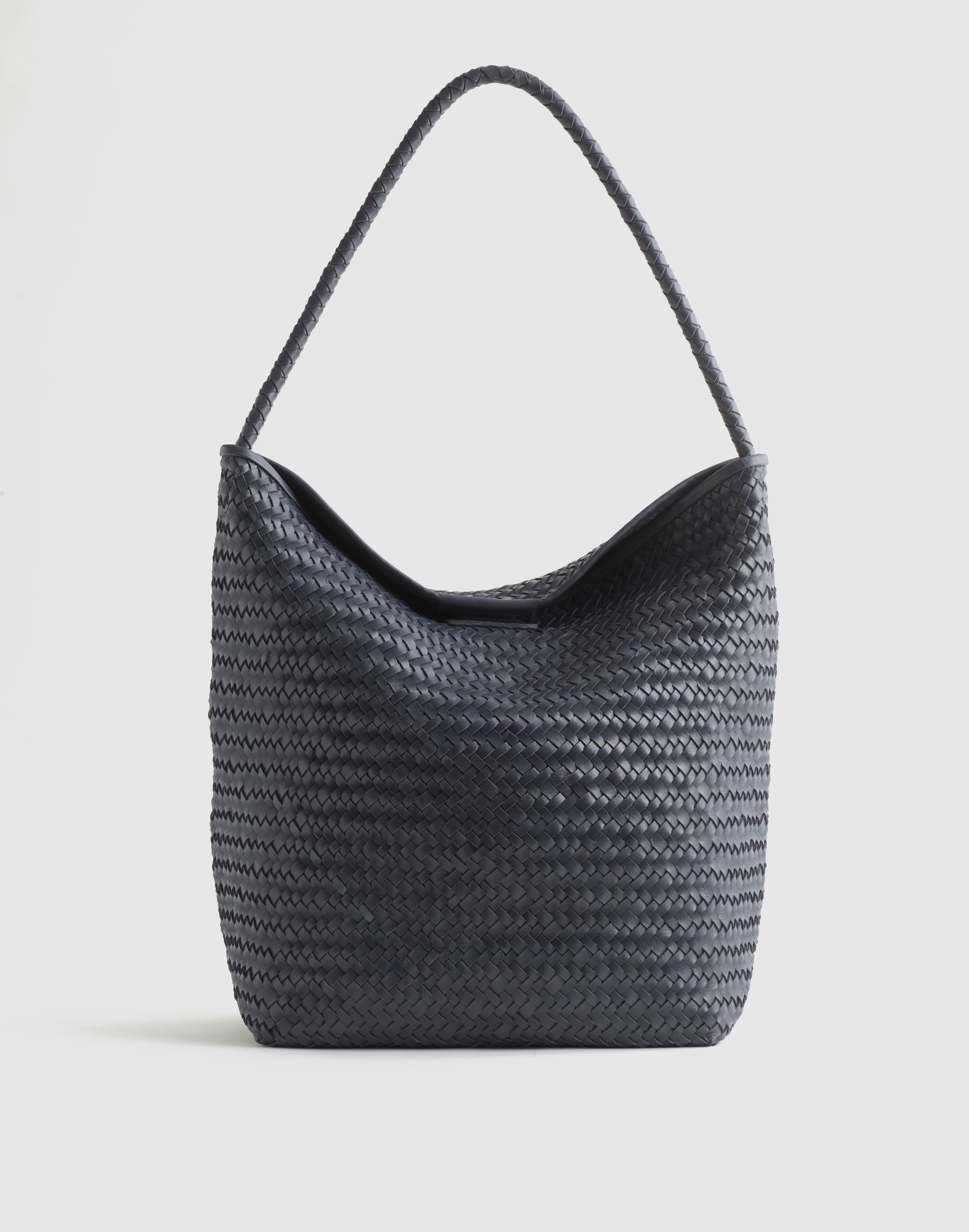 the signature woven bucket bag