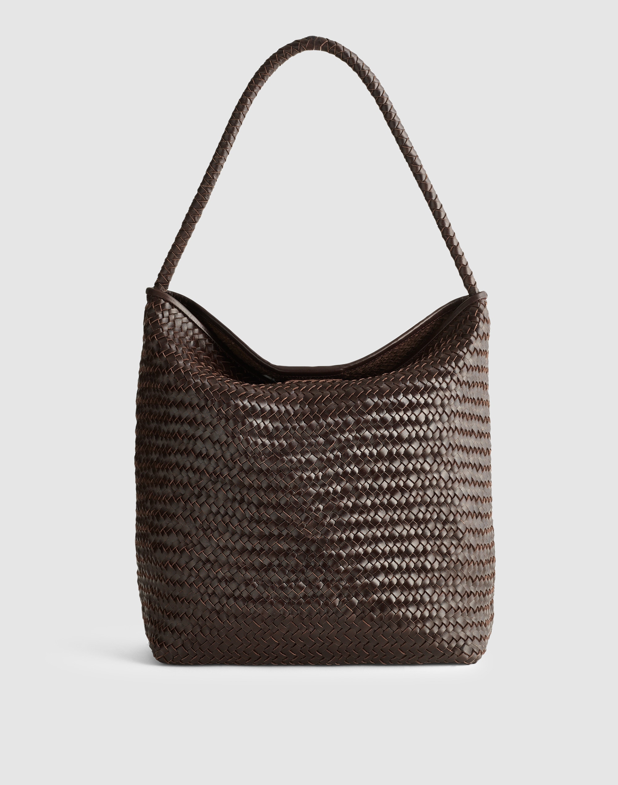 the signature woven bucket bag