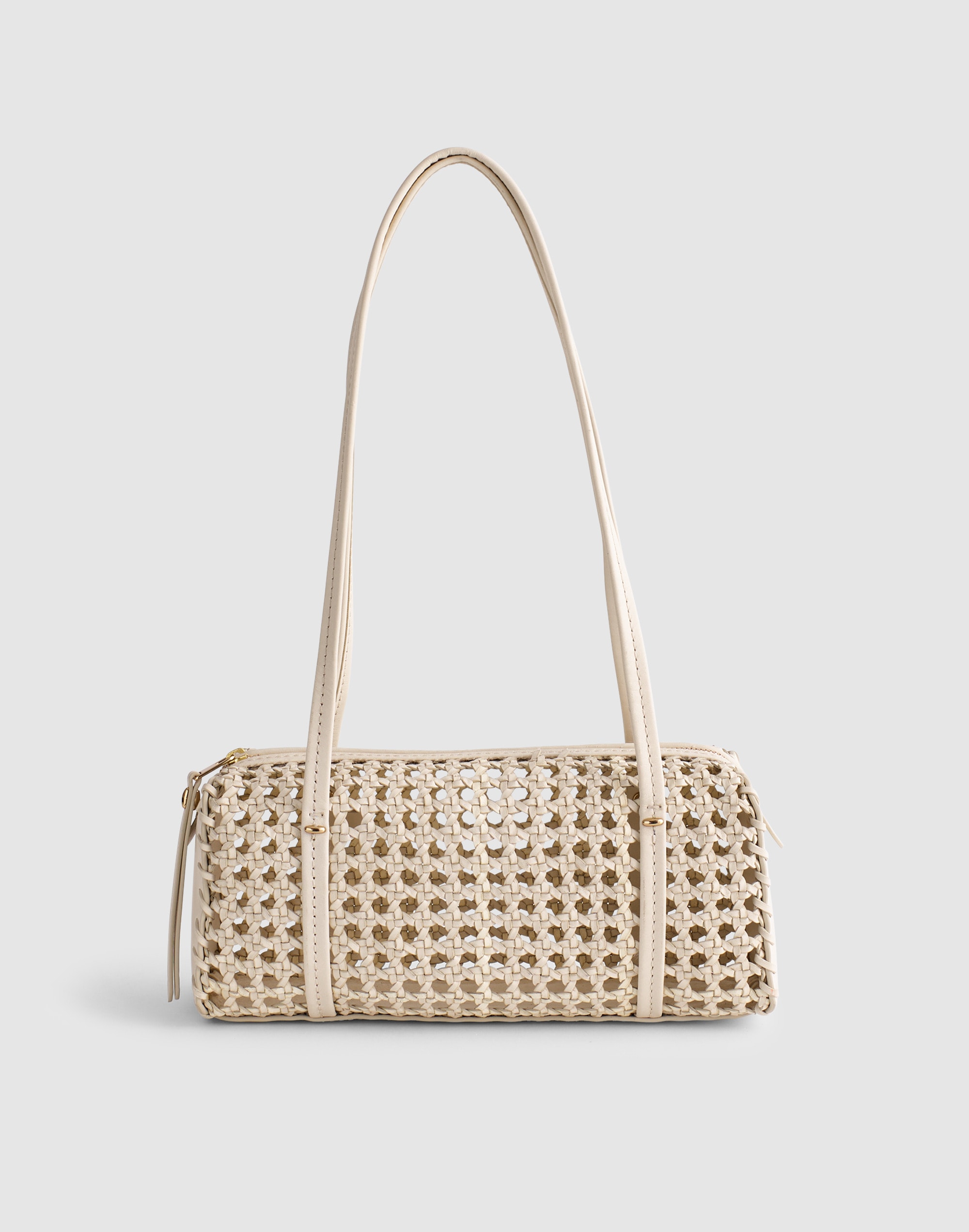 the brioche mini shoulder bag in open leather