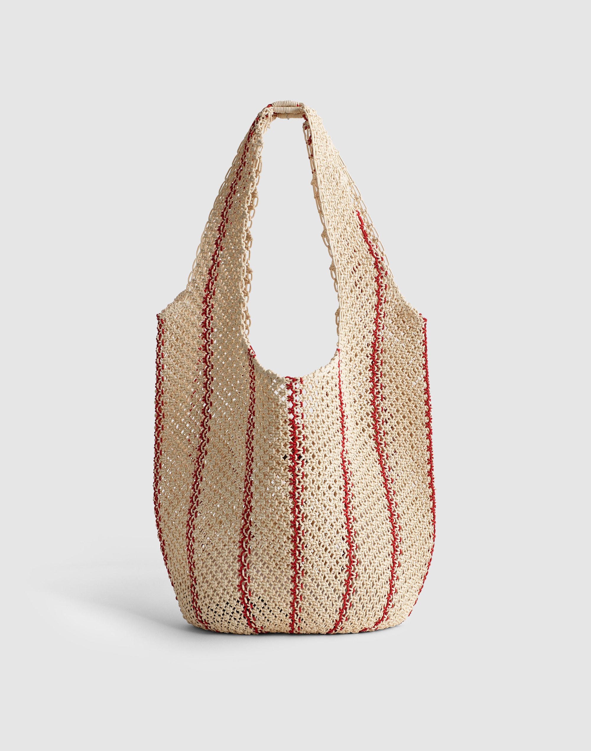 Madewell The Curved Crochet Shoulder Bag In Brown