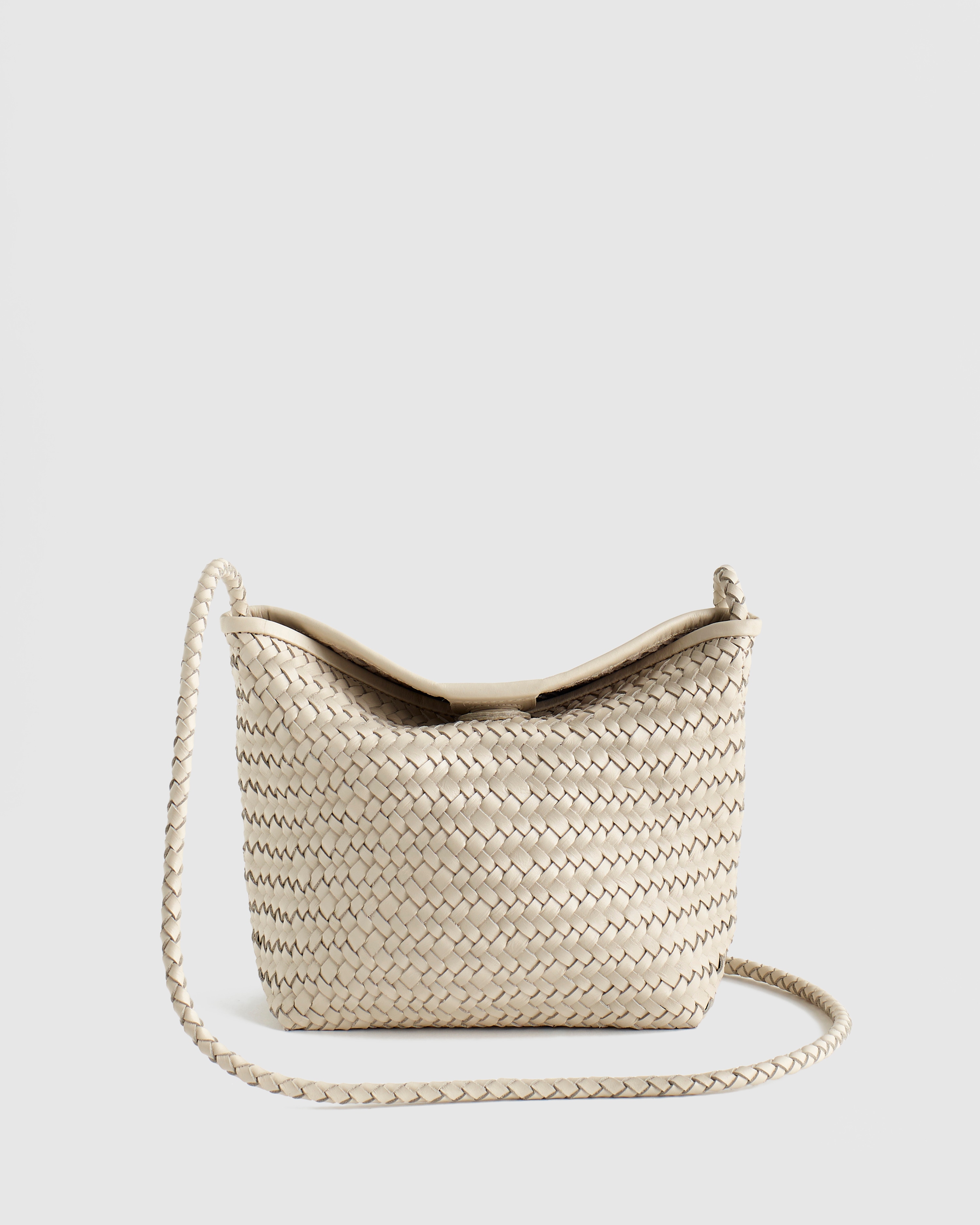 the signature woven crossbody bag
