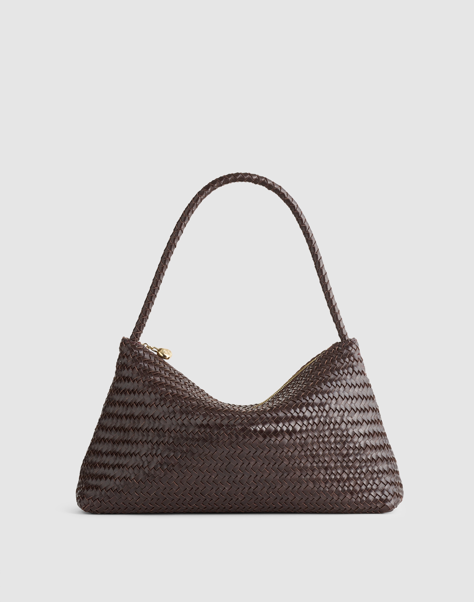 The Signature Woven Zip Top Shoulder Bag