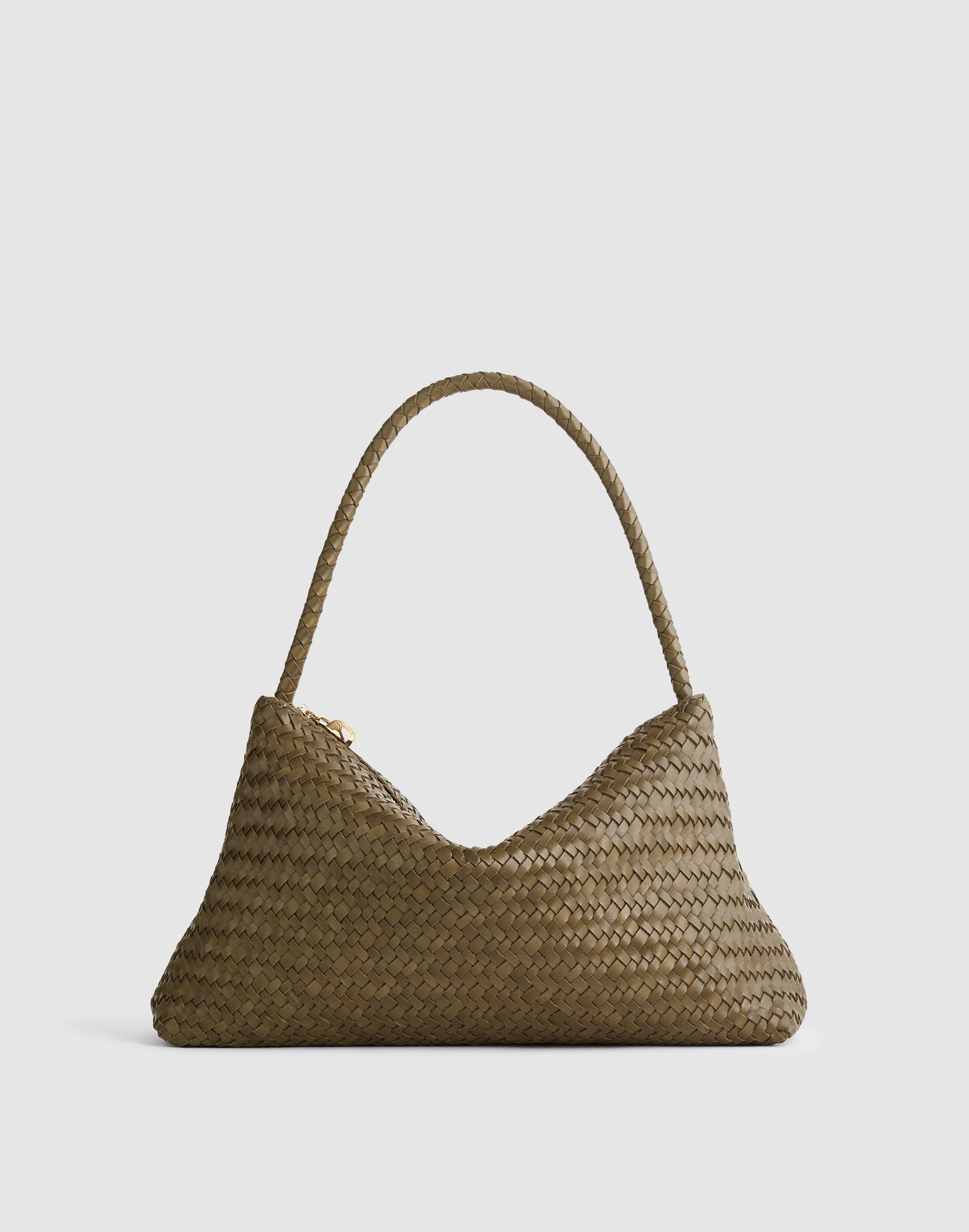 The Signature Woven Zip Top Shoulder Bag