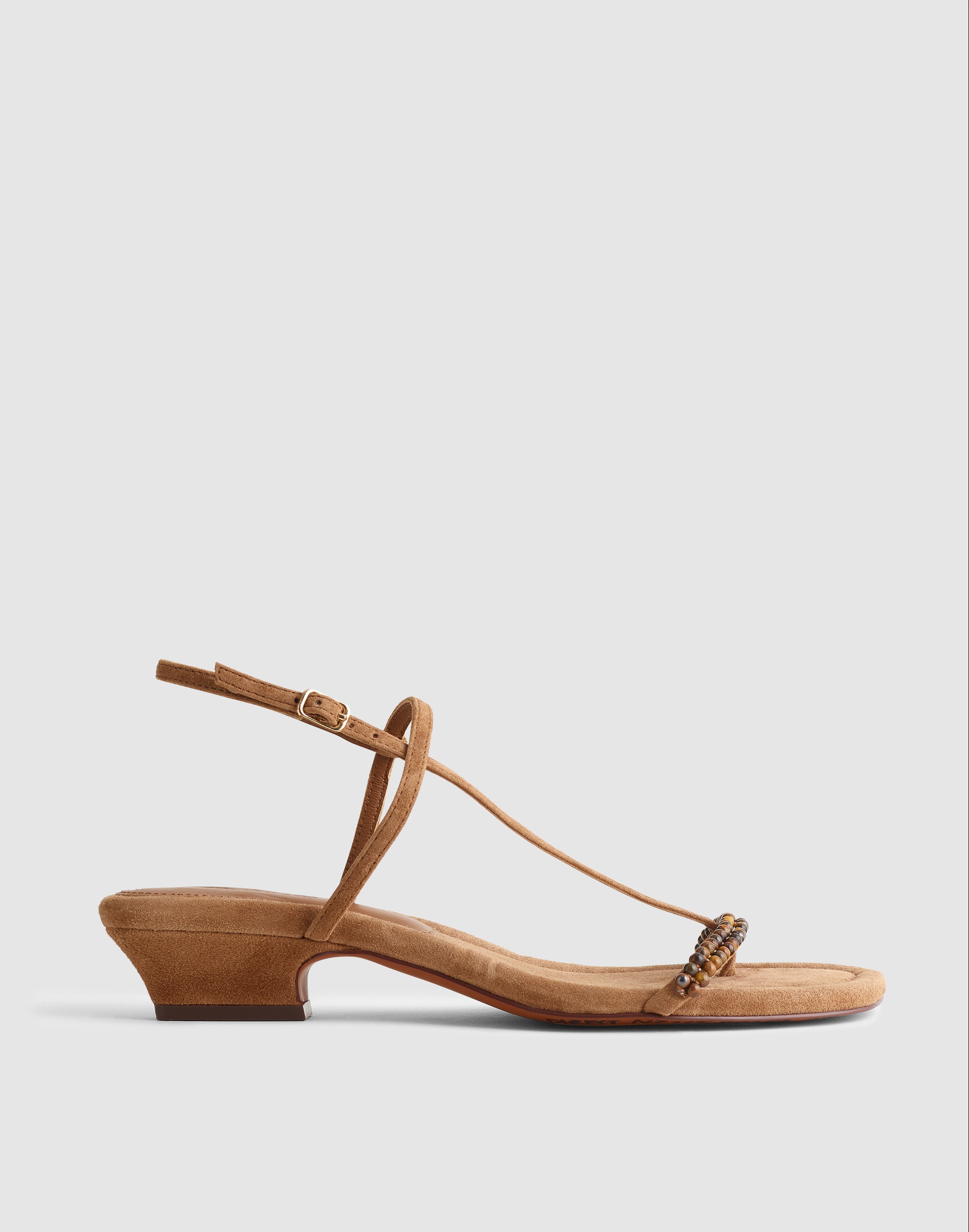 Madewell Tonio Beaded Strappy Sandals Aged Cognac In Brown