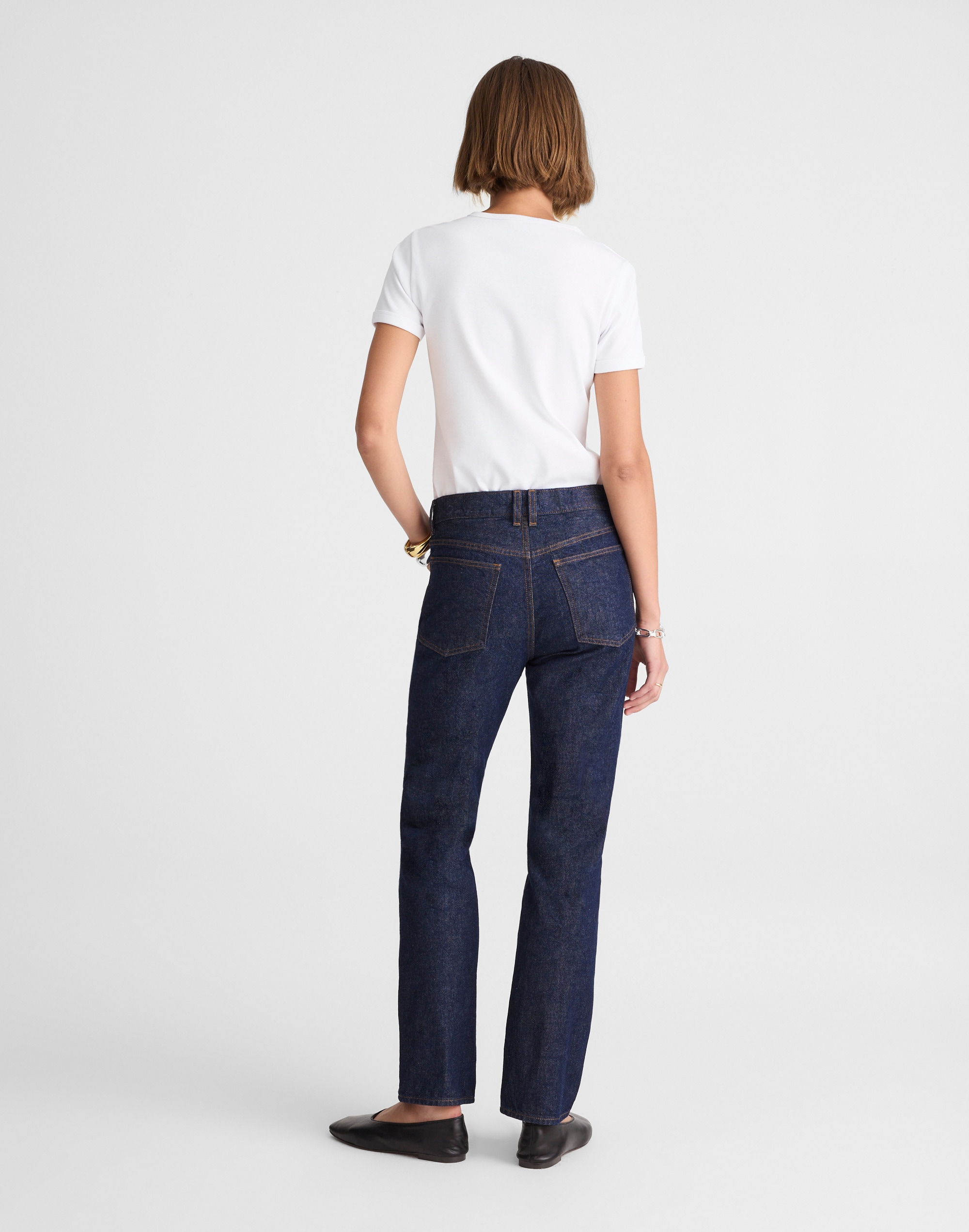 Alexa Chung for Madewell Franny Straight Jean in Rinse Wash