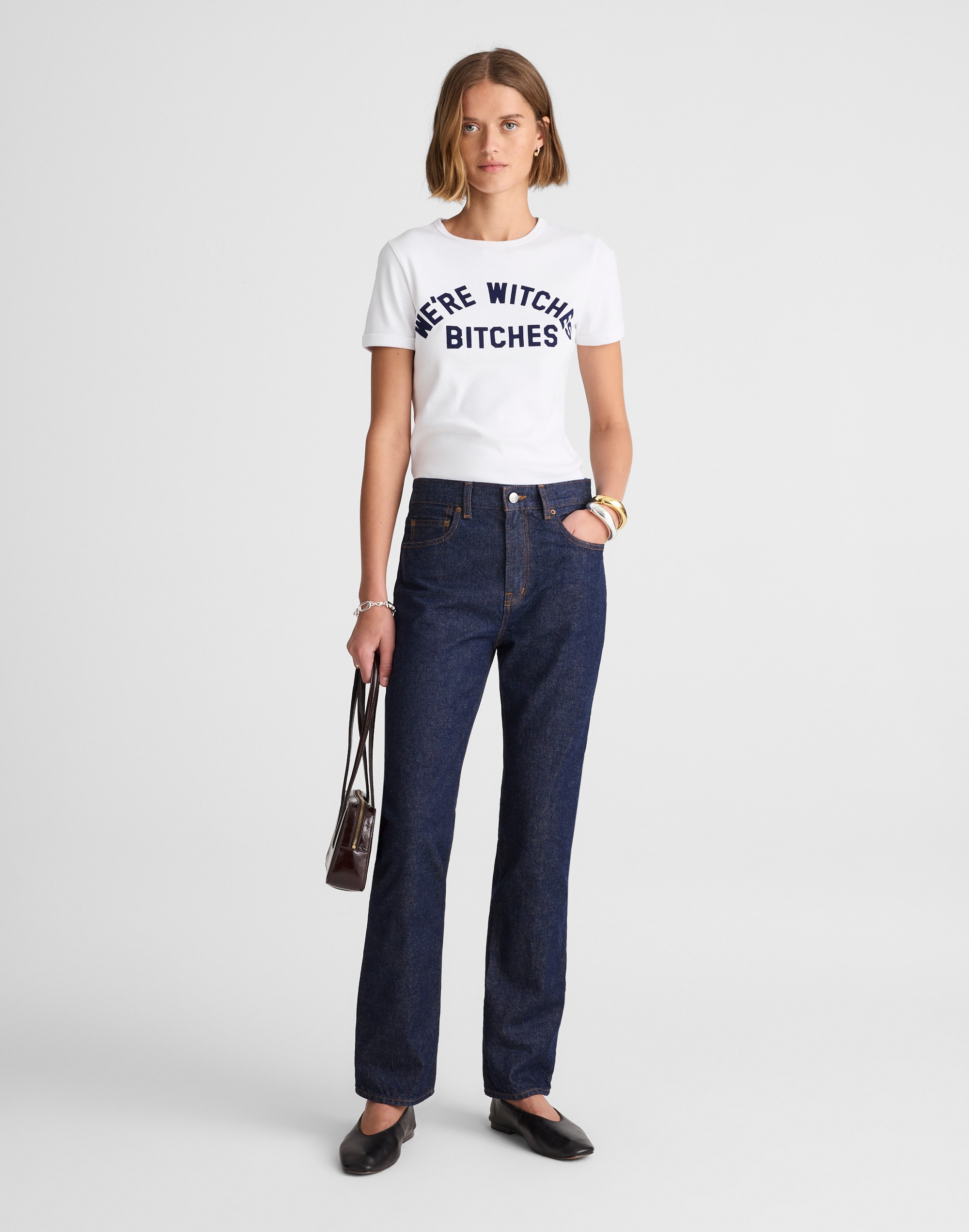 Alexa Chung for Madewell Franny Straight Jean in Rinse Wash