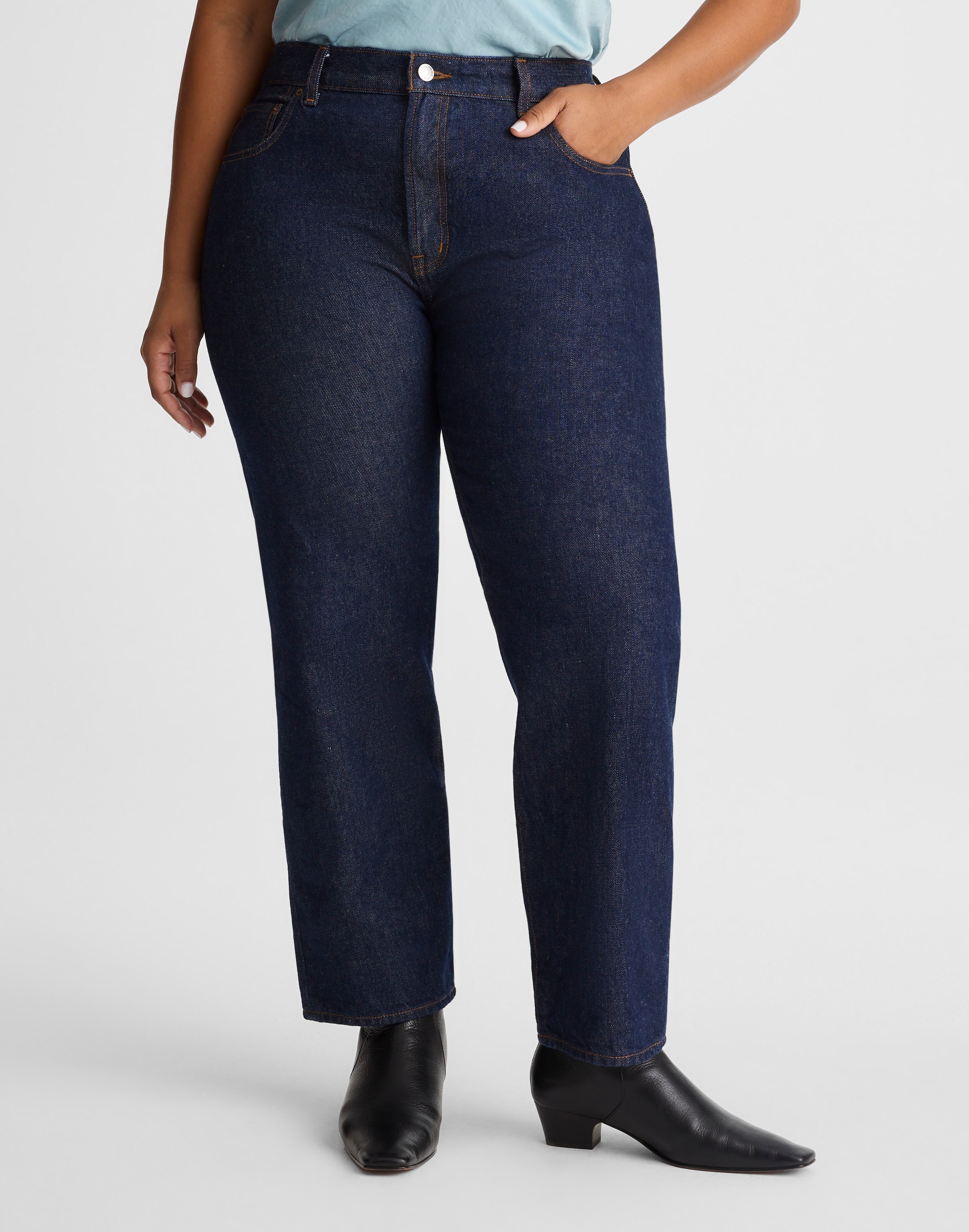 Alexa Chung for Madewell Plus Franny Straight Jean Rinse Wash