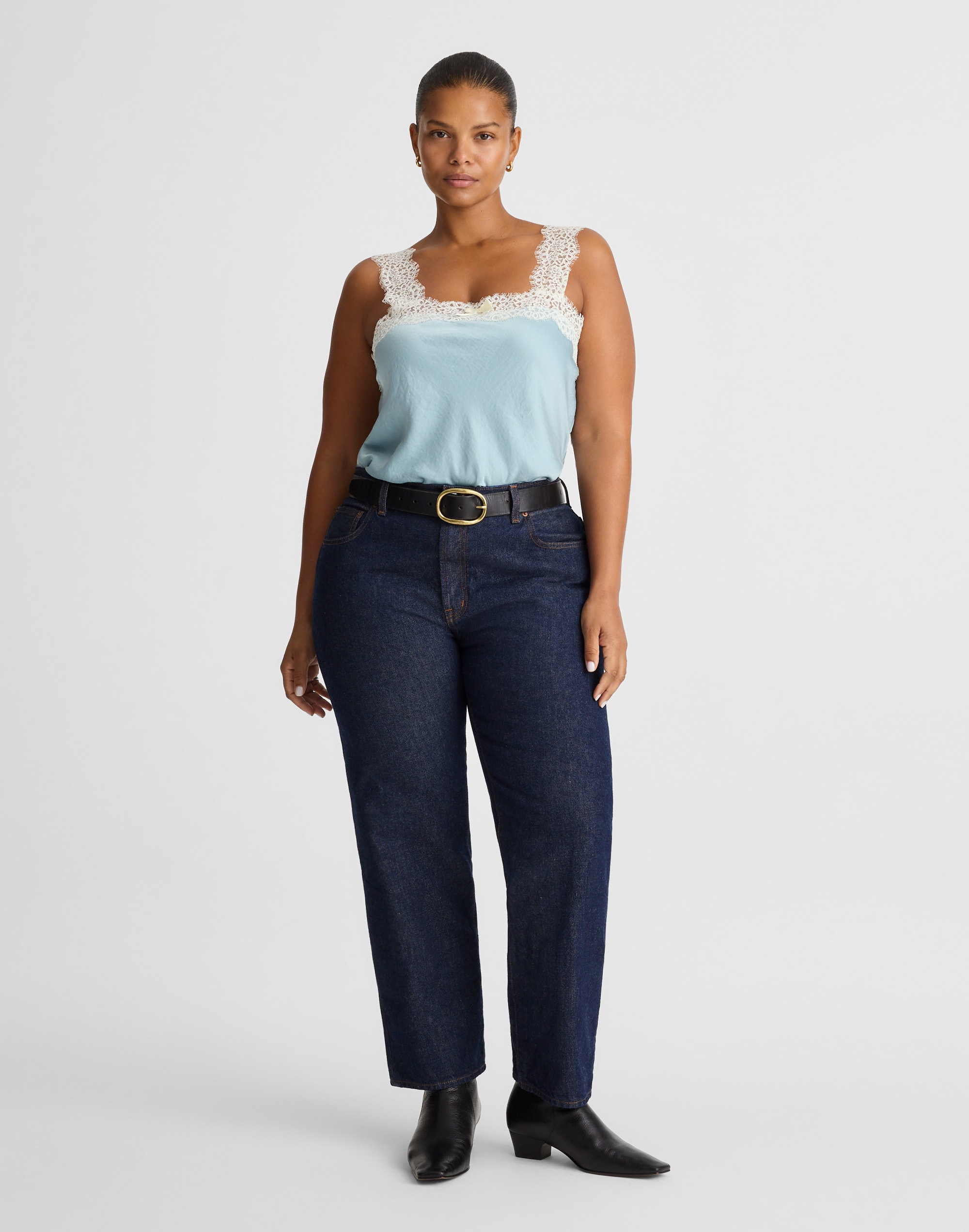 alexa chung for madewell plus franny straight jean in rinse wash