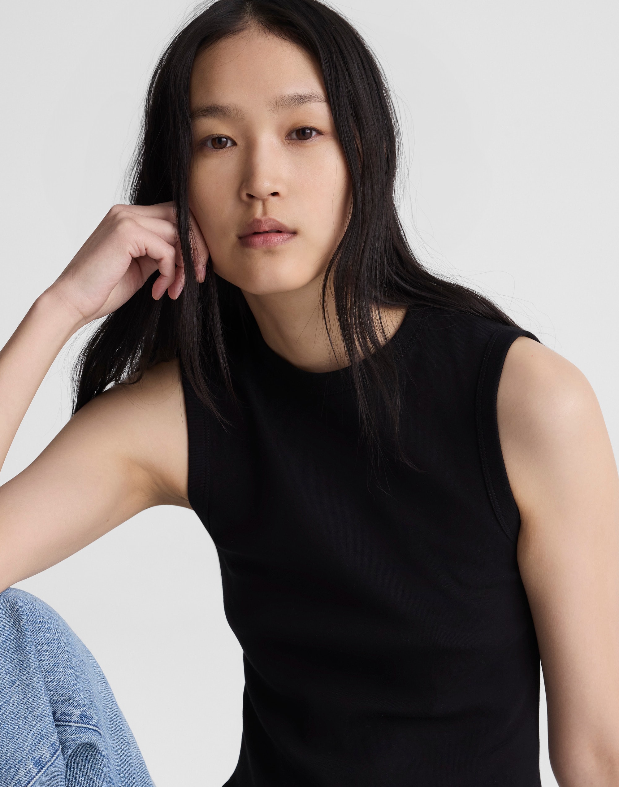 Madewell 'the ''90s Shell Tank In Black