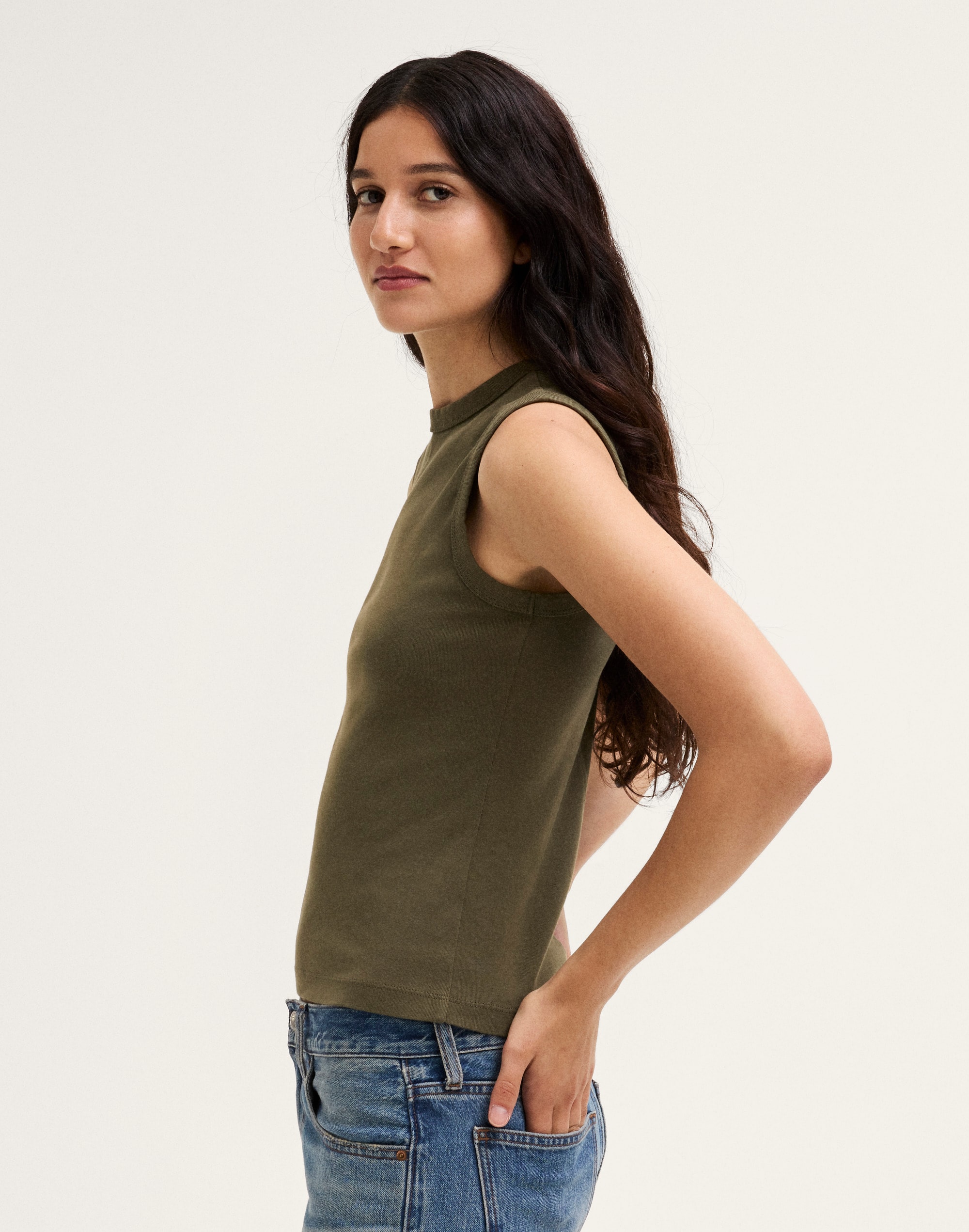 The '90s Shell Tank in Compact Cotton Alternate Image 3