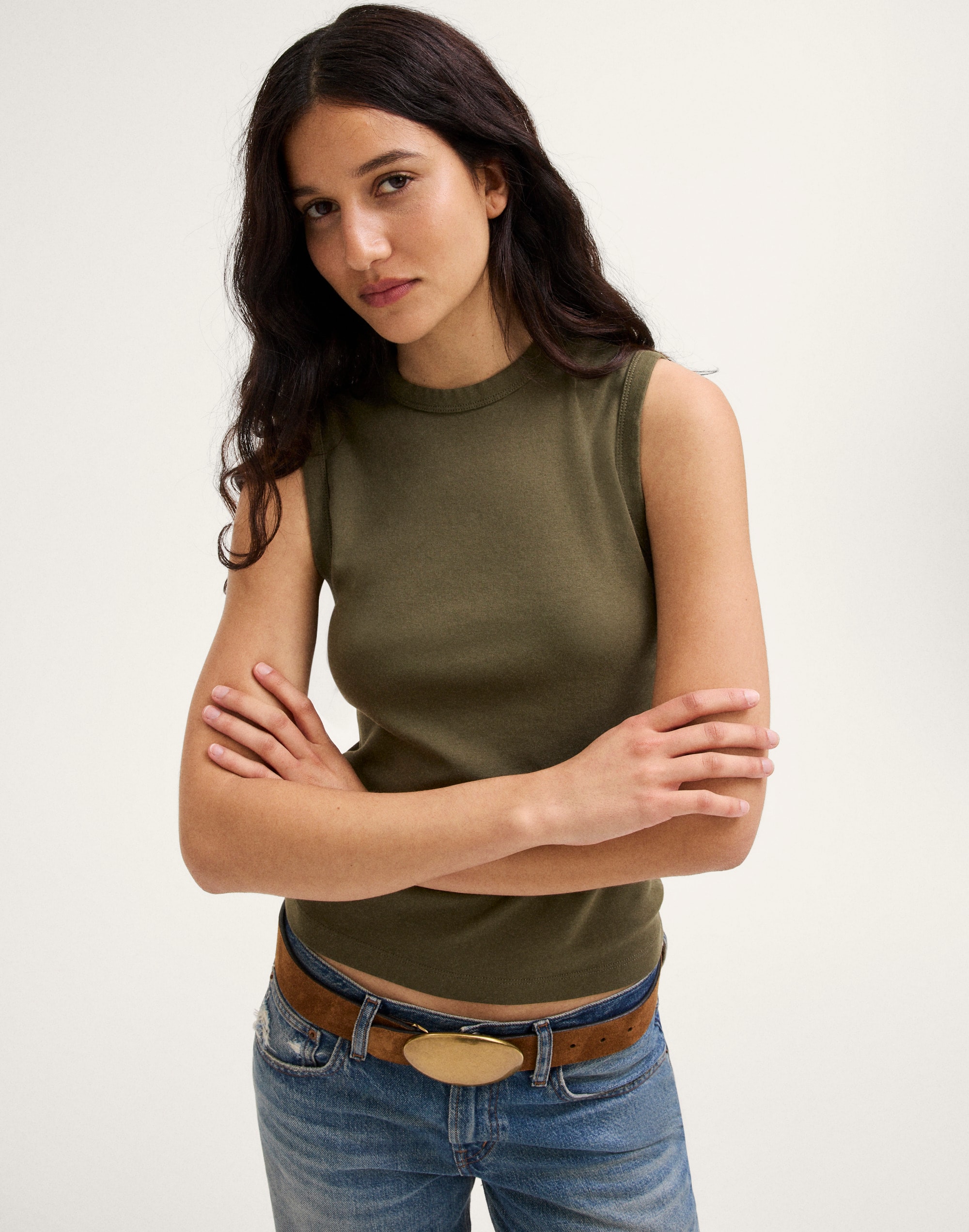 The '90s Shell Tank in Compact Cotton
