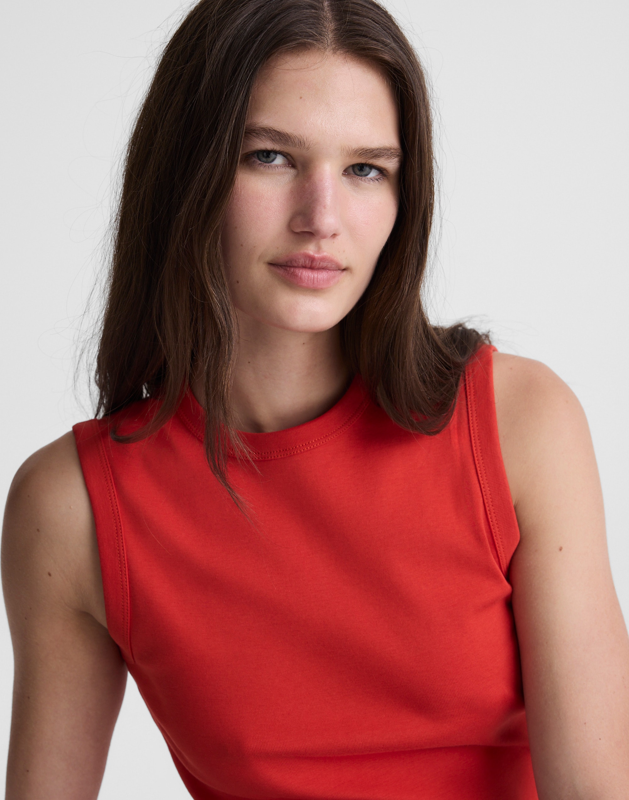Madewell The '90s Shell Tank In Red