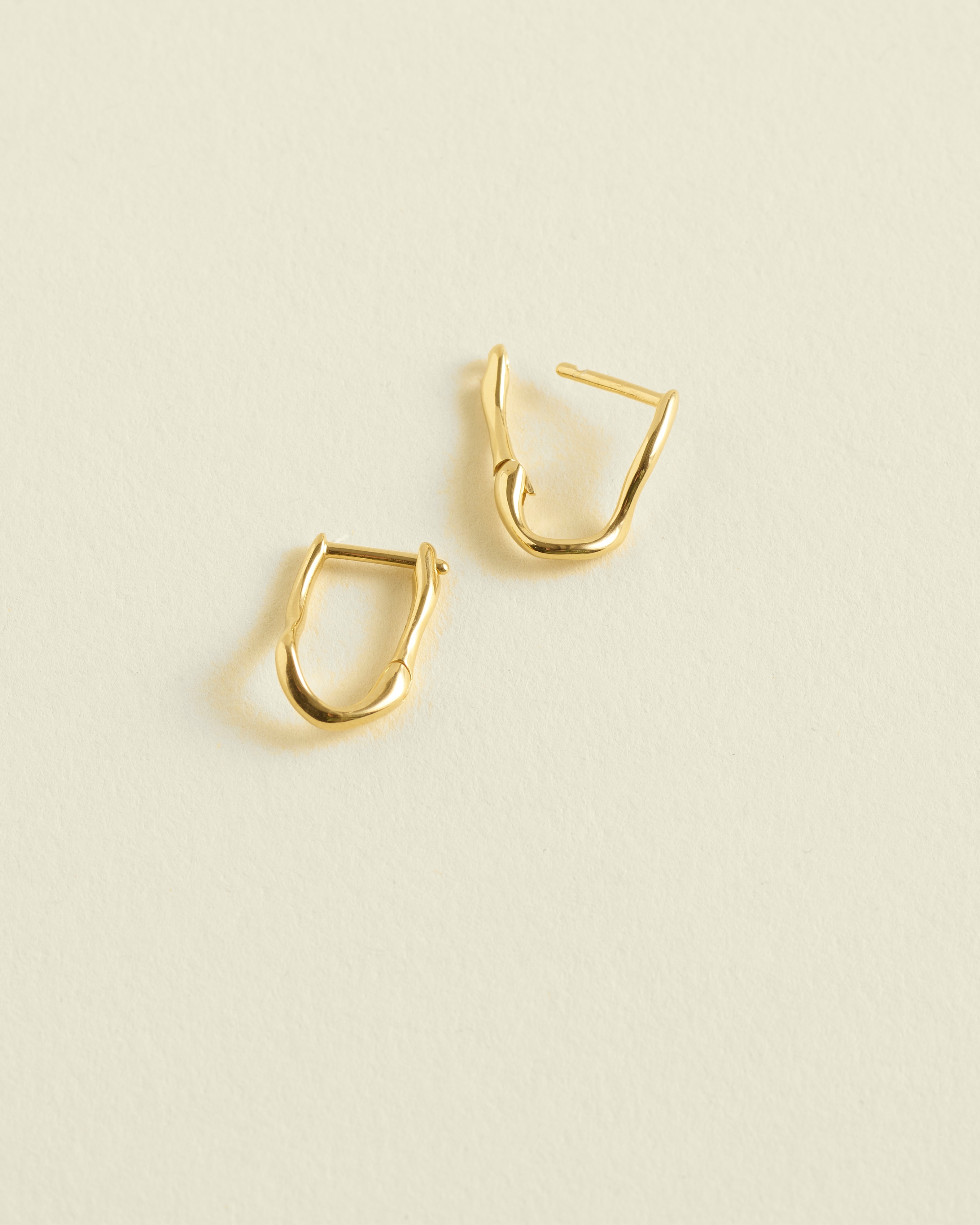 demi-fine molten small hoop earrings