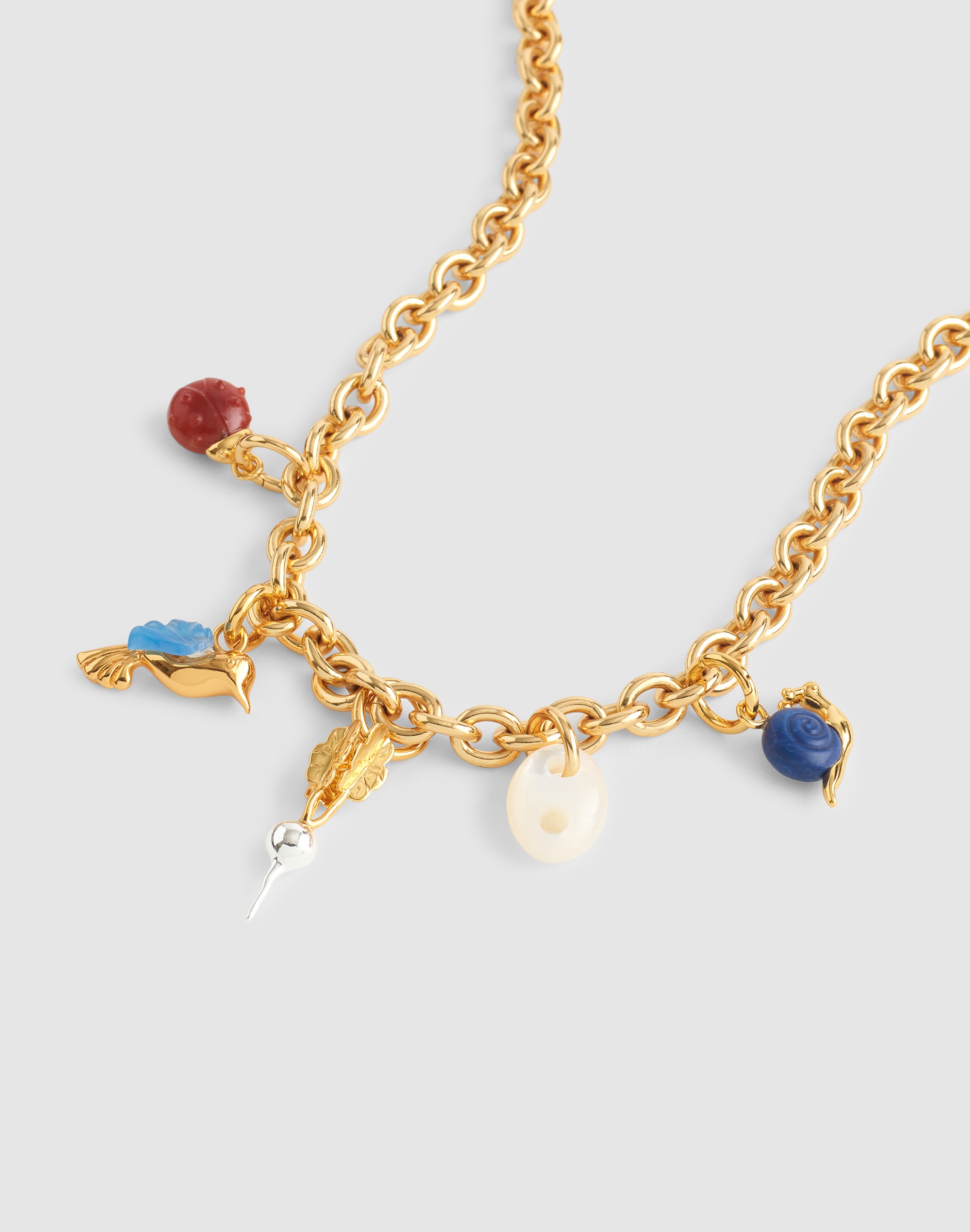 Semiprecious Snail Charm