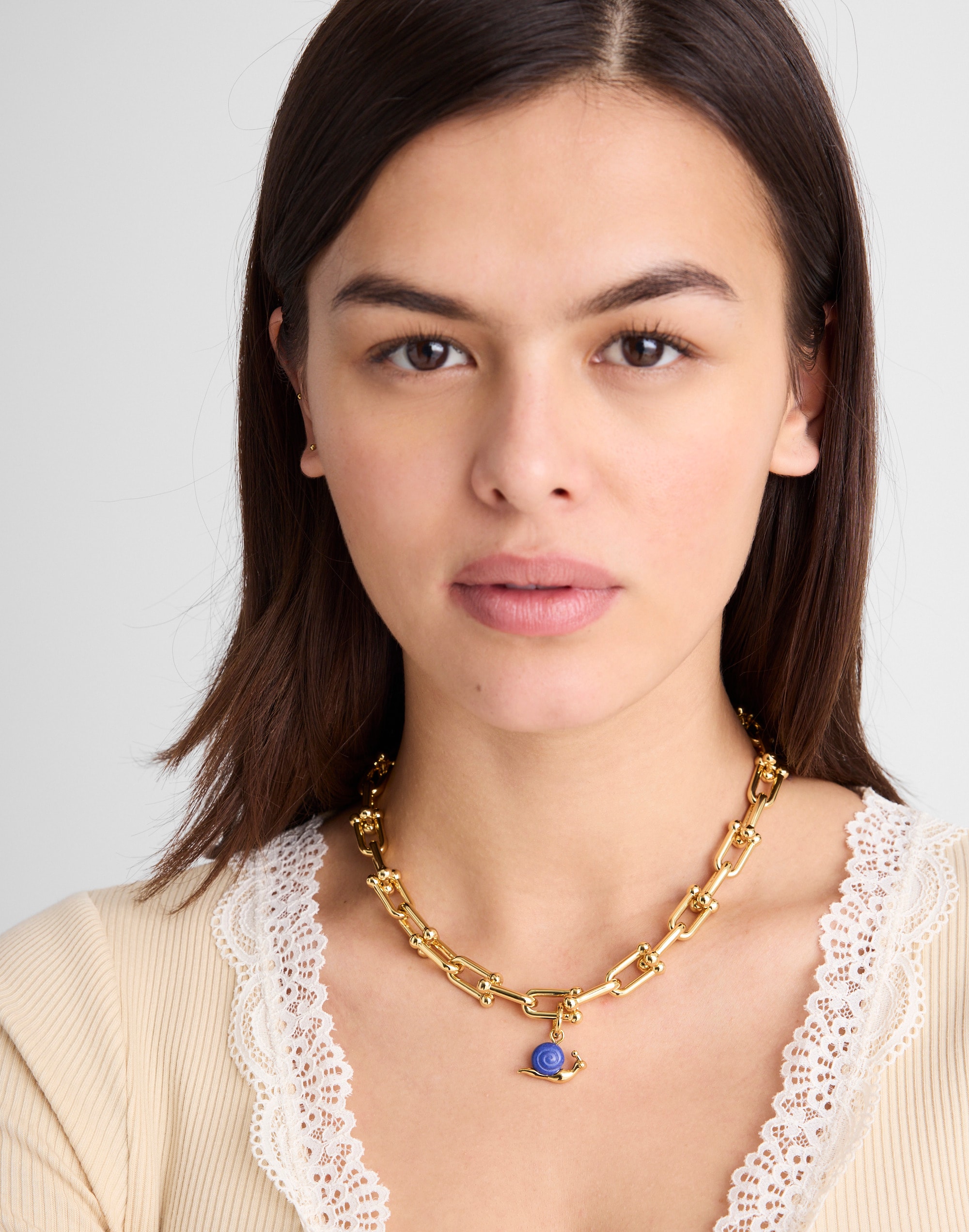 Semiprecious Snail Charm