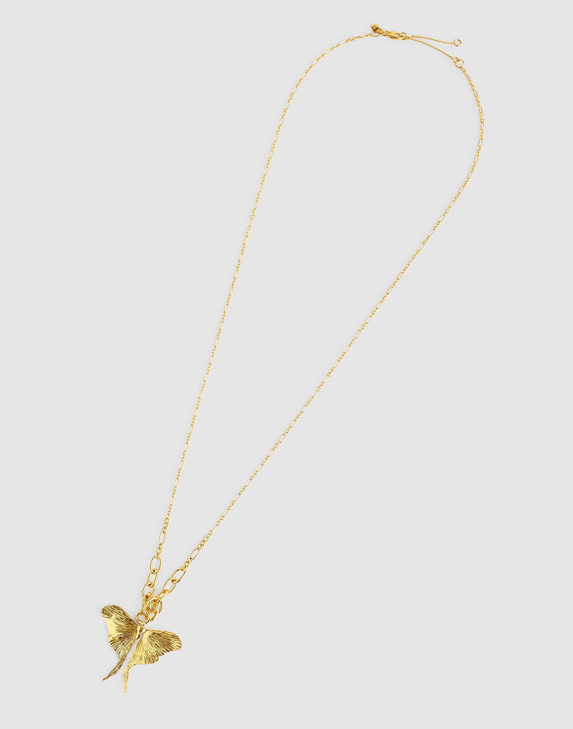 Moth Pendant Graduated Chain Necklace