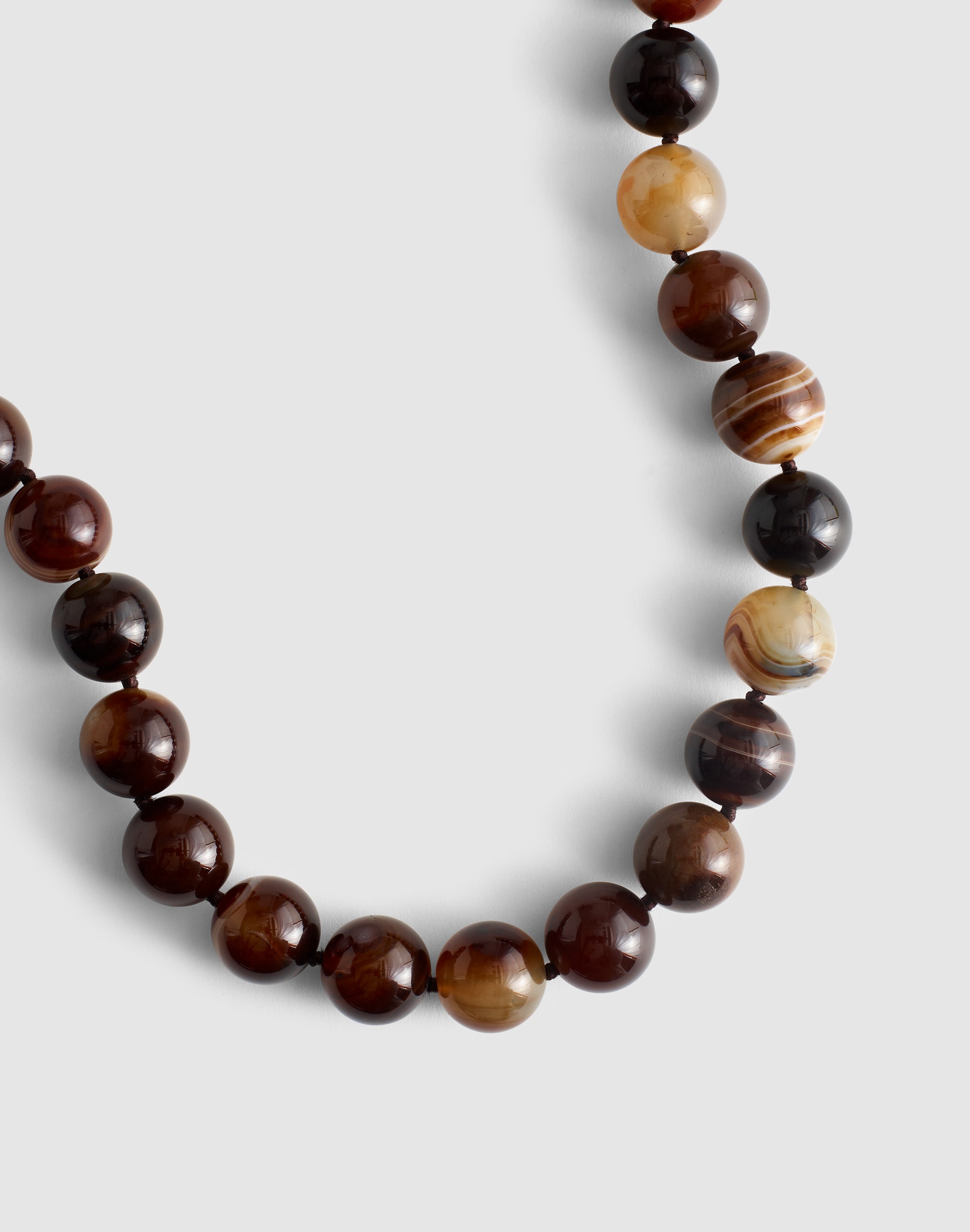 Madewell Semiprecious Oversized Beaded Choker Necklace In Brown