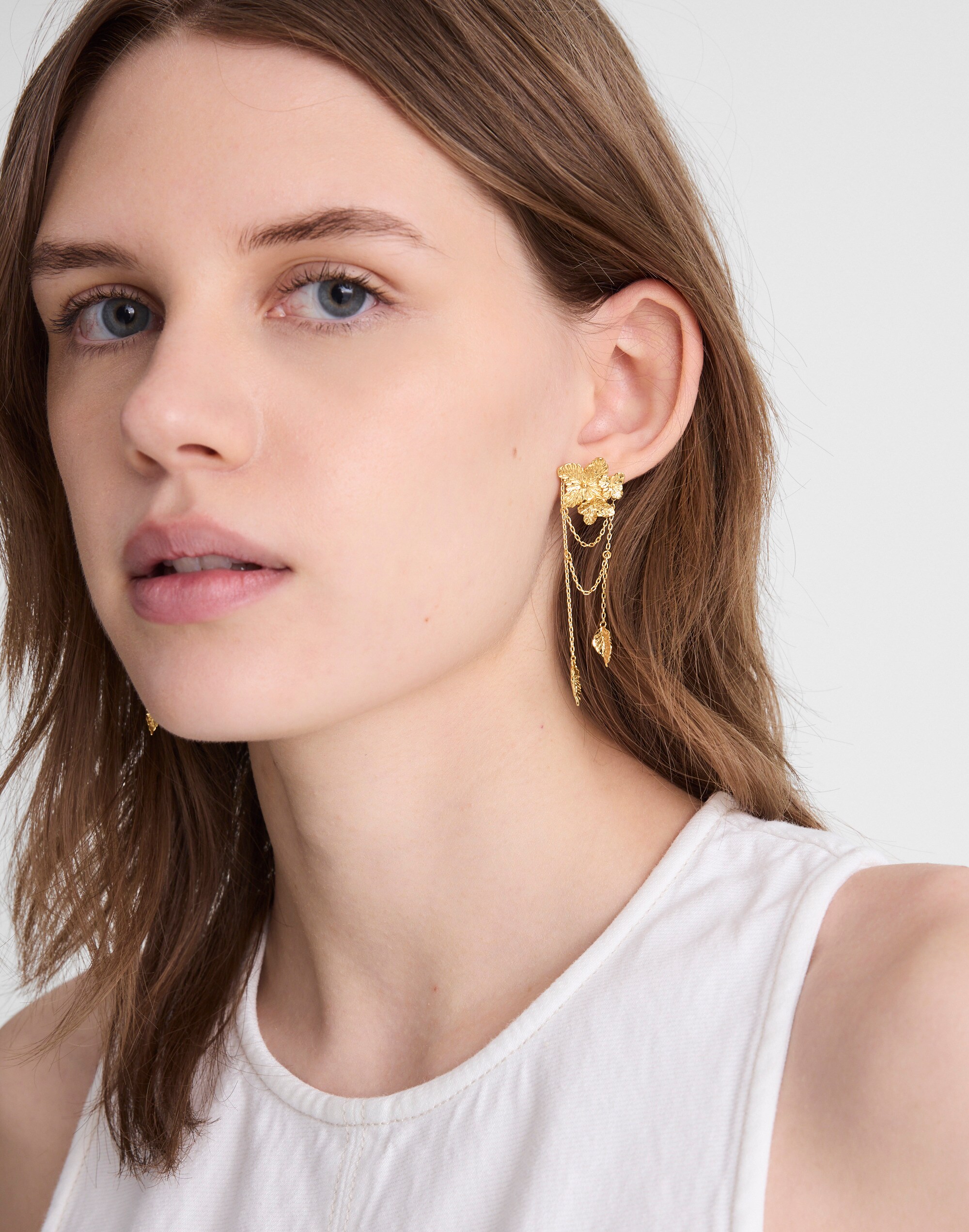 Jasmine Chain Stud Earrings