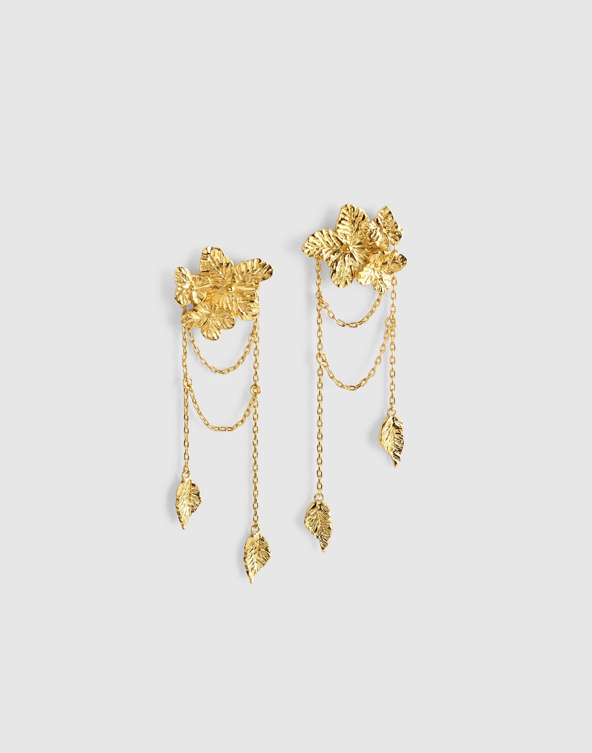 jasmine chain stud earrings