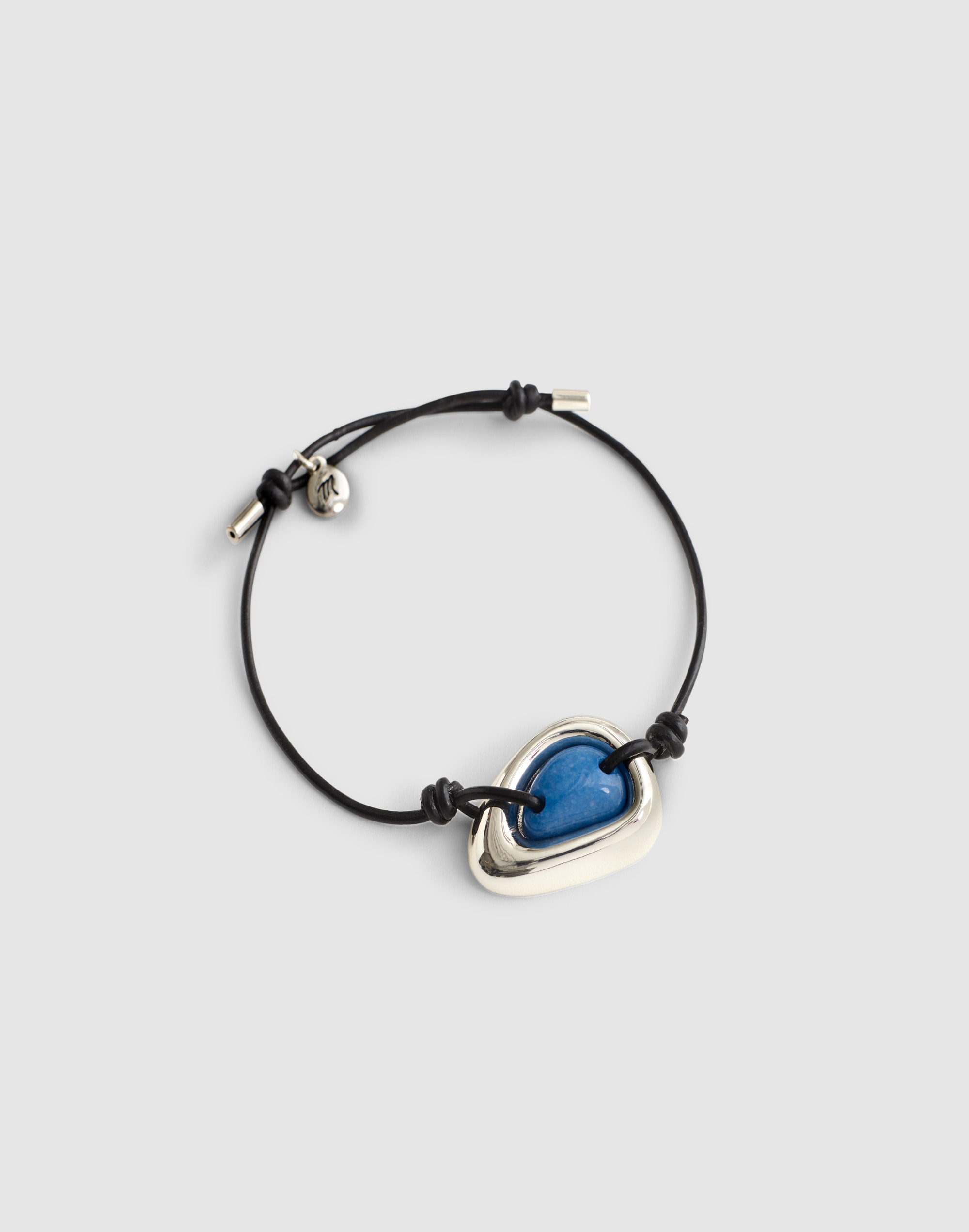 Semiprecious Sculptural Charm Cord Necklace