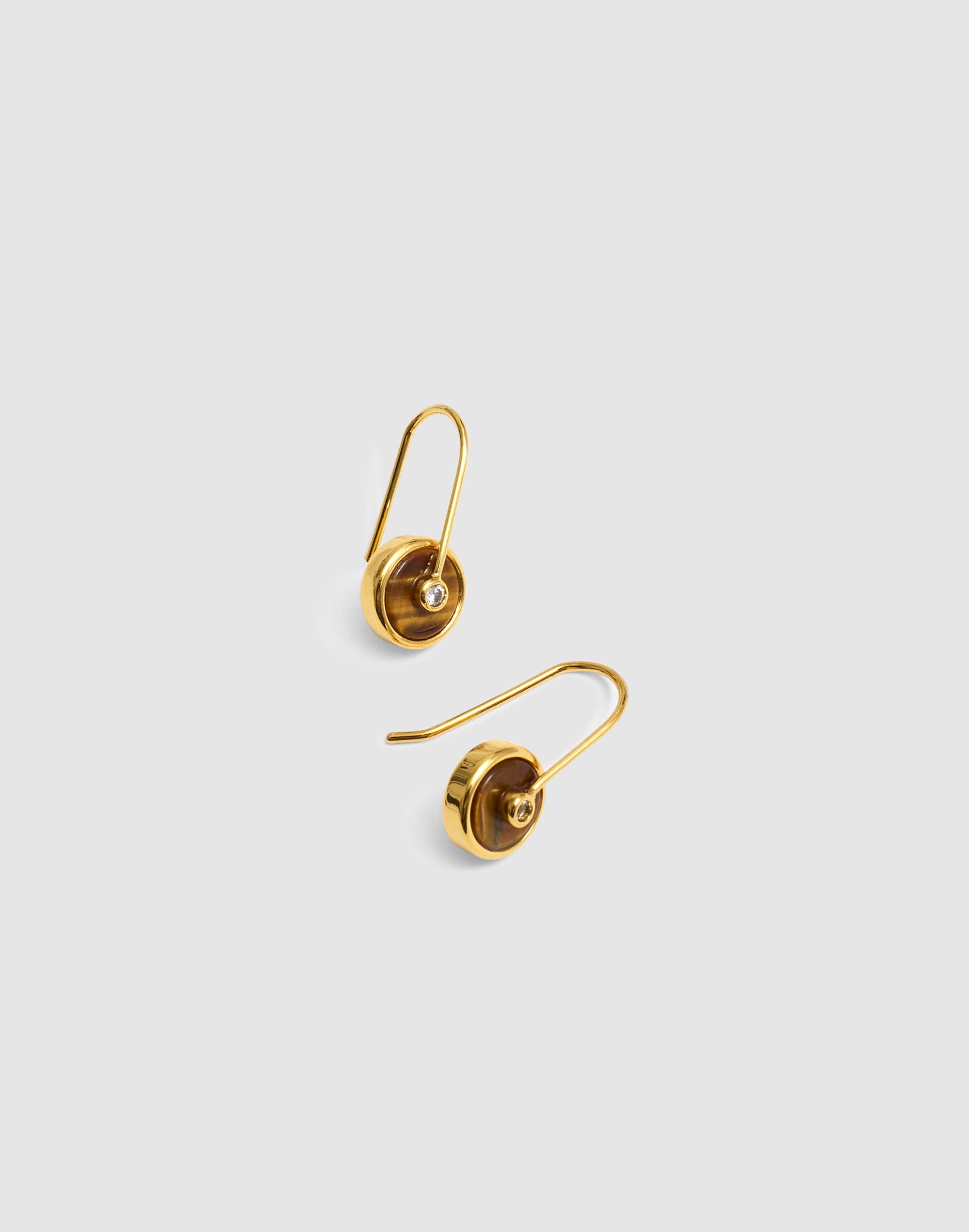 Madewell Stone Inlay Coin Earrings In Gold