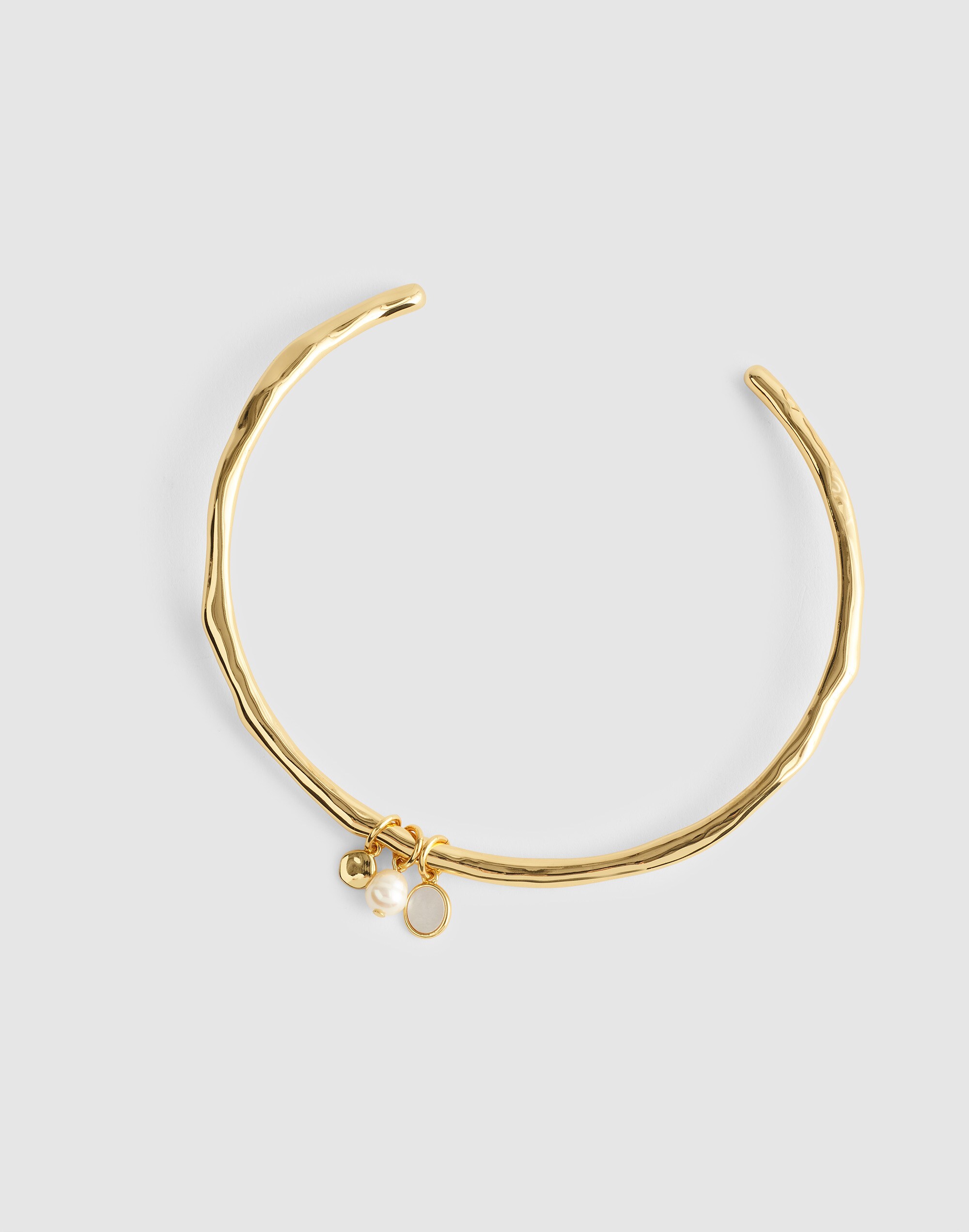 Mother-of-Pearl Wire Choker Necklace