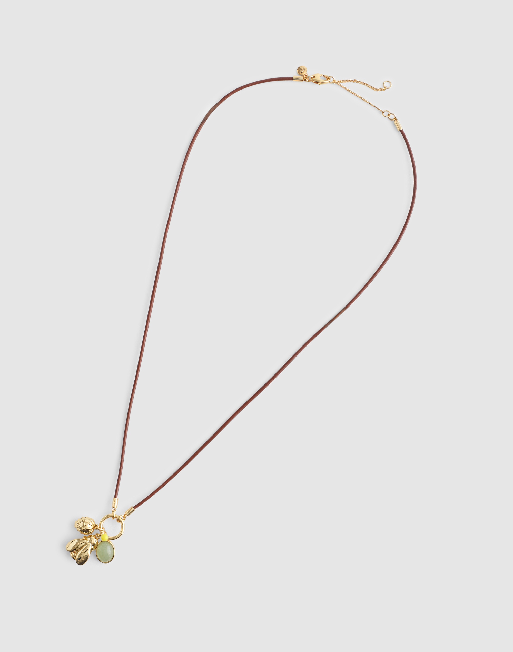 Bee Charm Cord Necklace