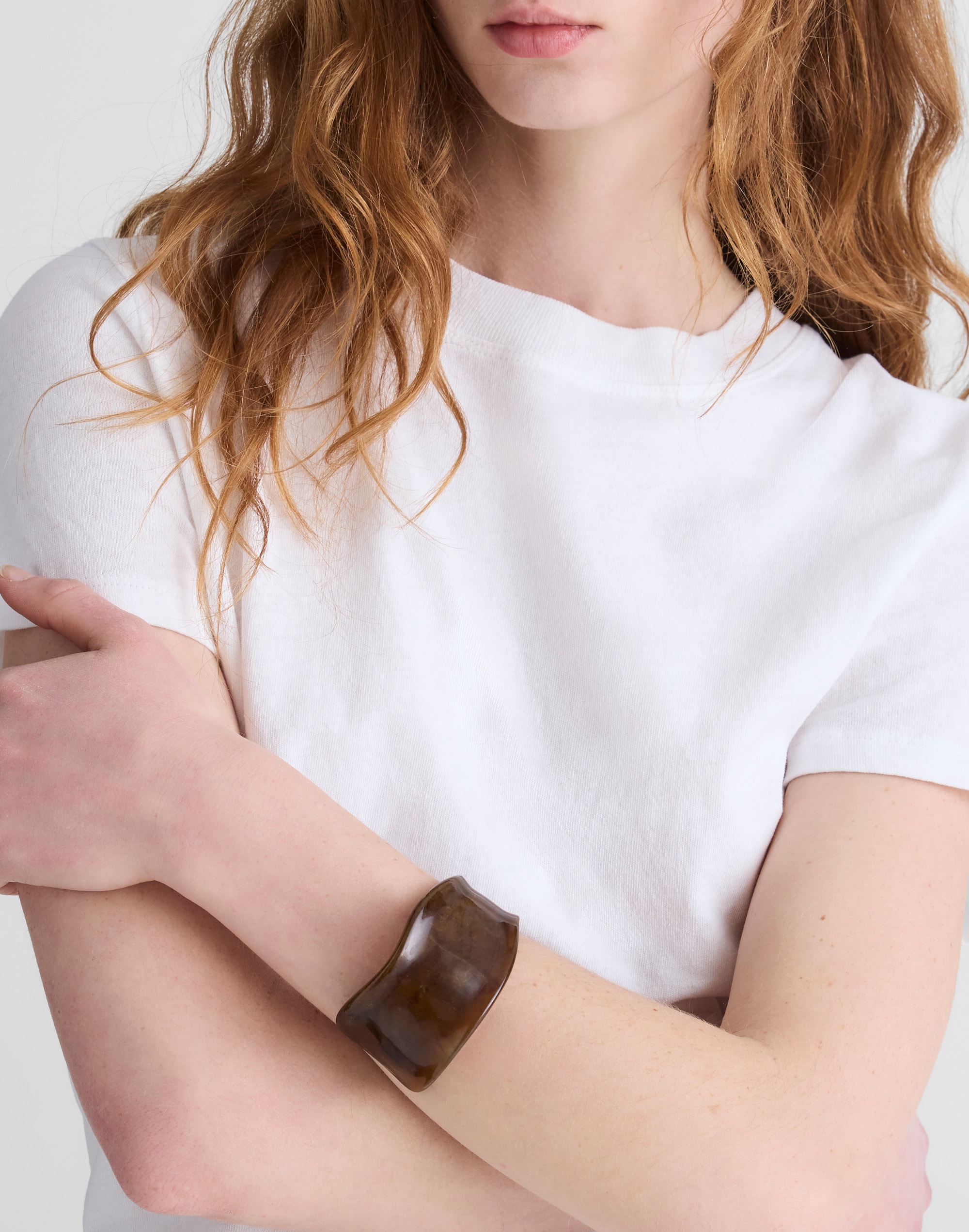 Resin Sculptural Wide Cuff Bracelet