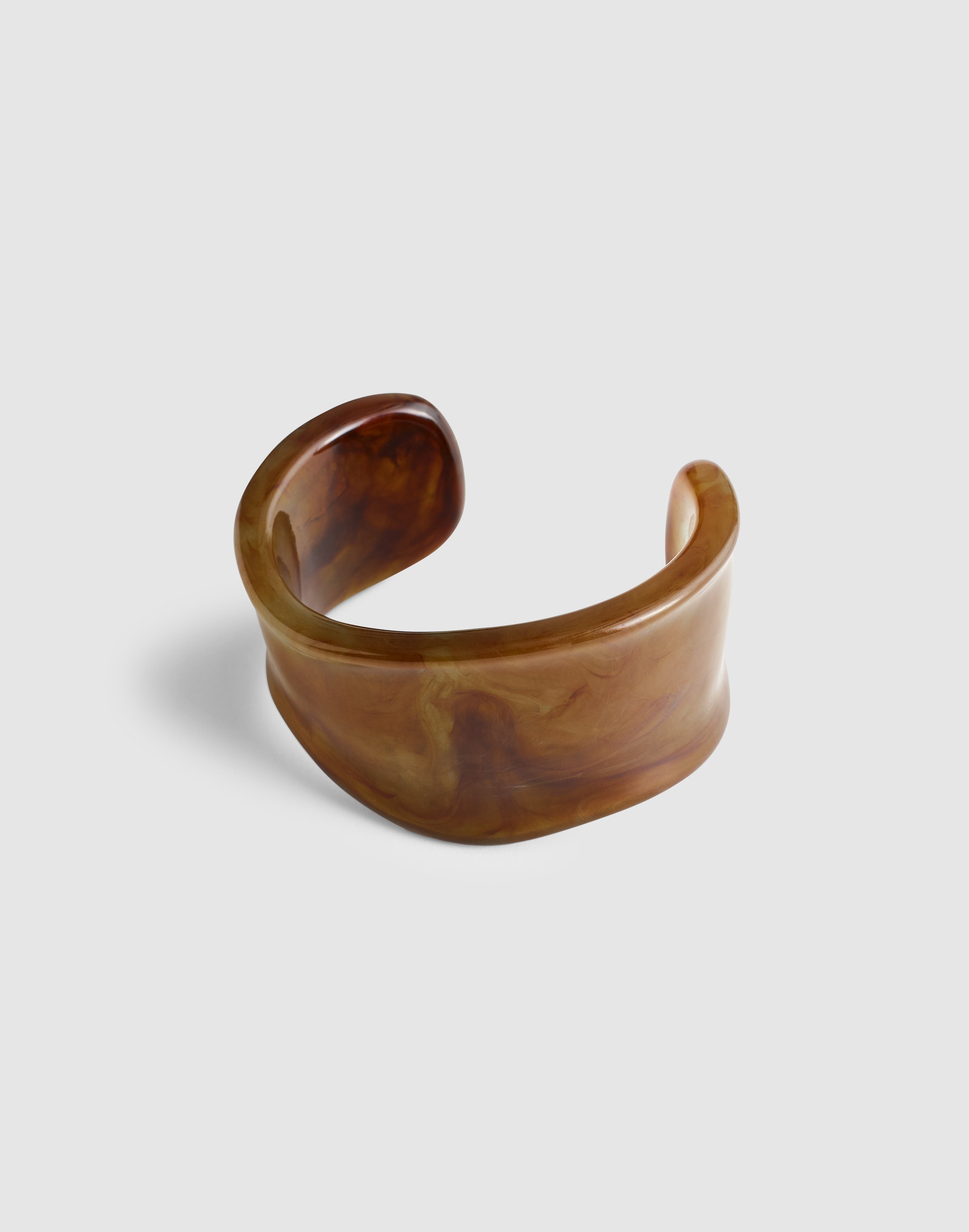 Resin Sculptural Wide Cuff Bracelet