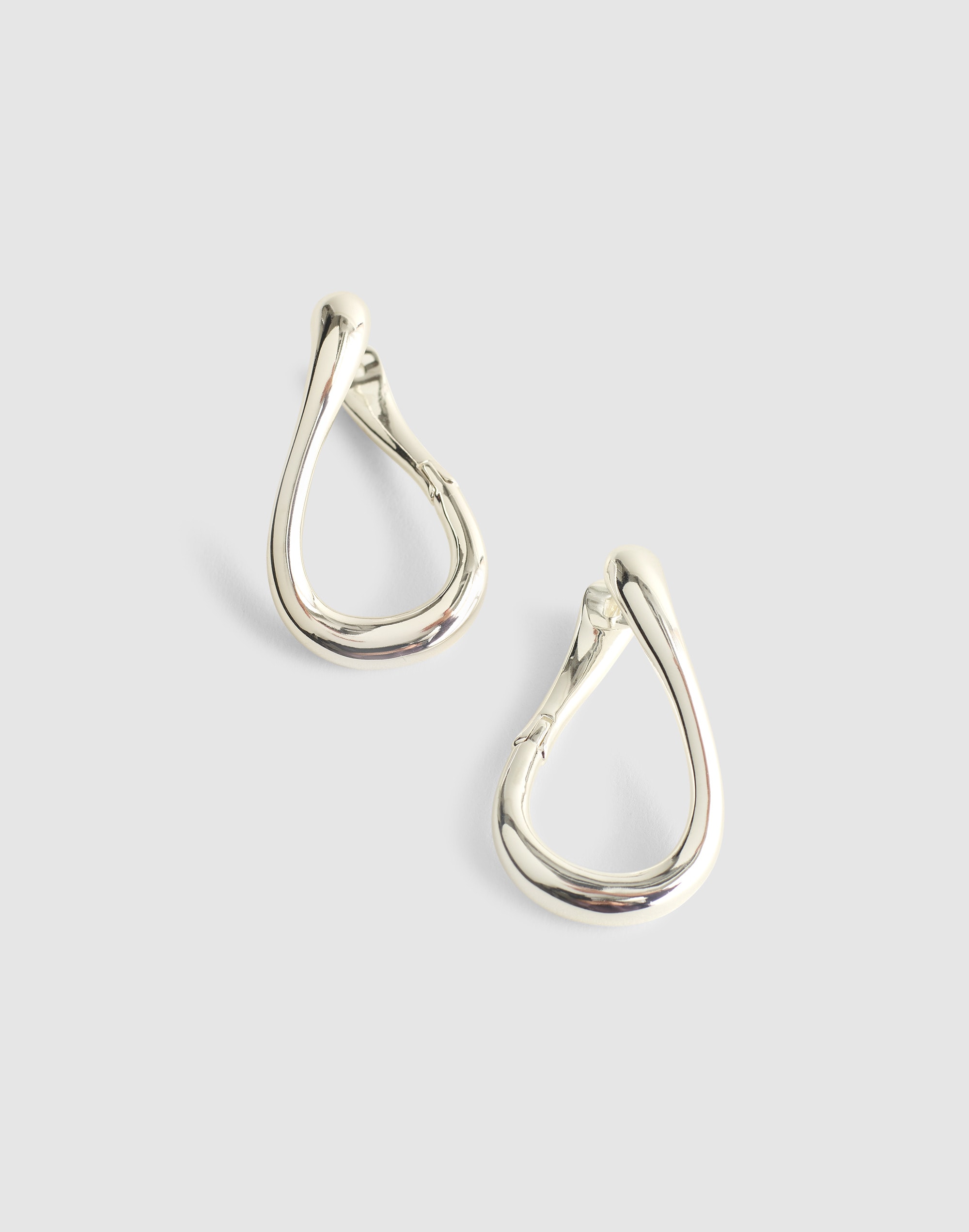 Front-Back Twisted Large Hoop Earrings