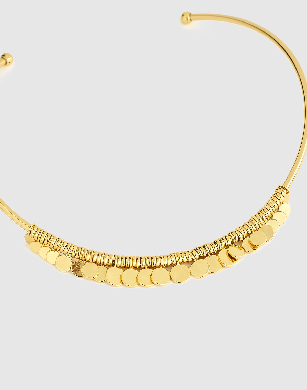 Coin Cluster Wire Choker Necklace