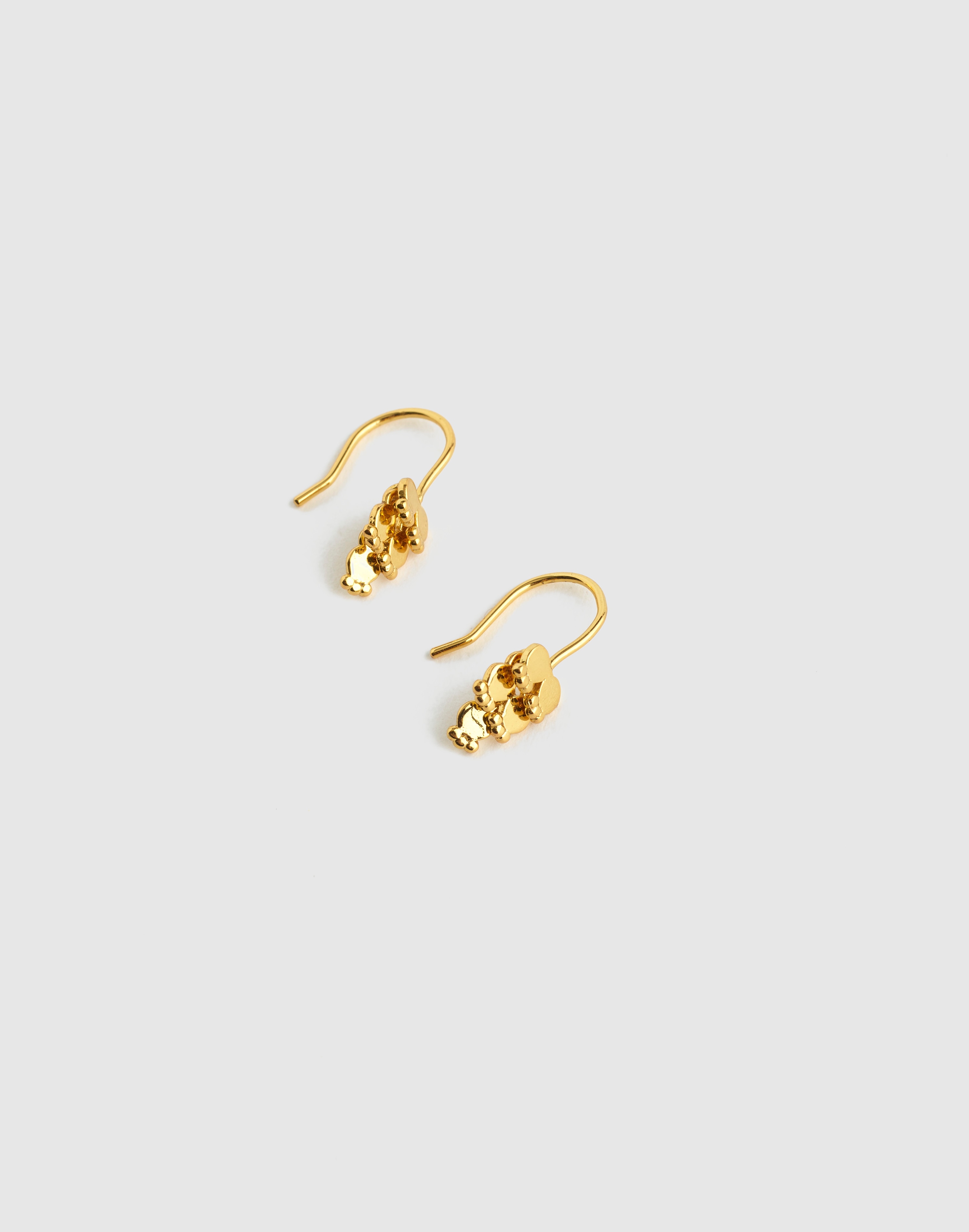 coin cluster wire earrings