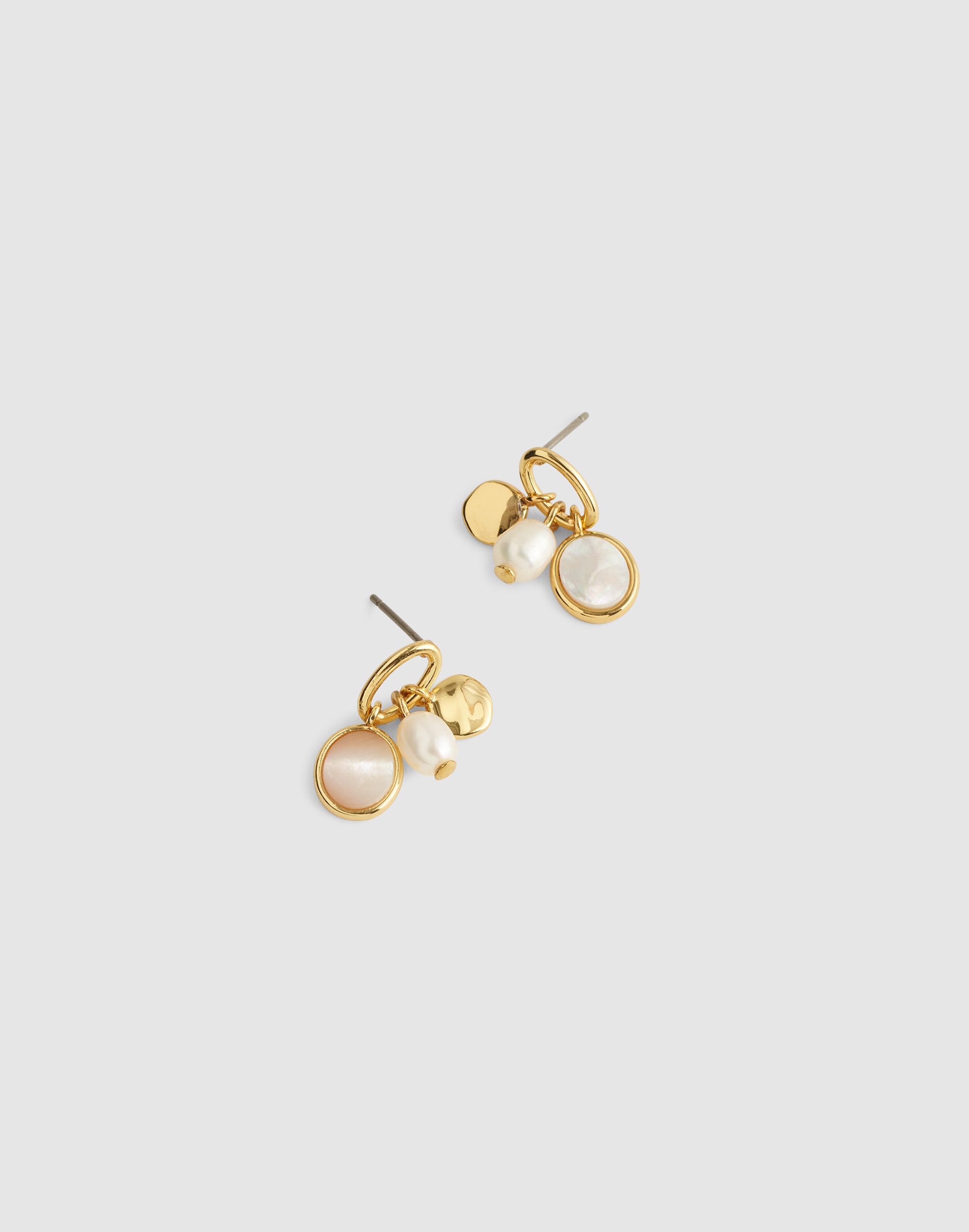 freshwater pearl cluster drop earrings