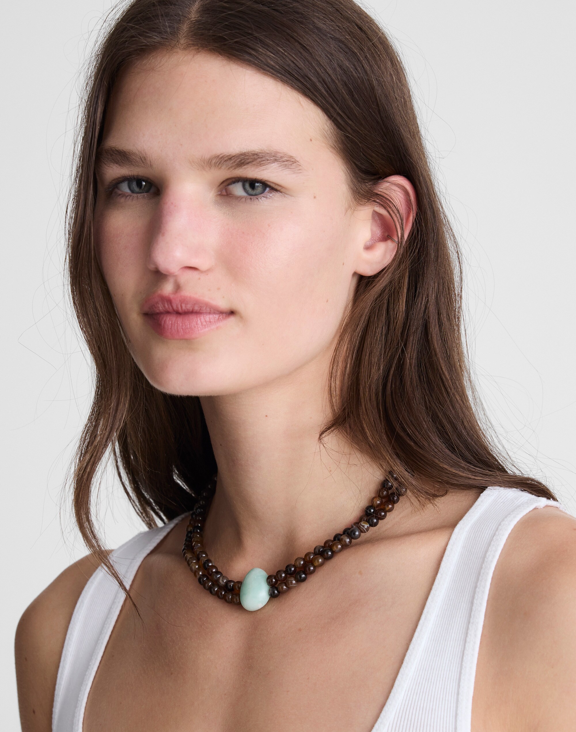 Semiprecious Beaded Double Necklace