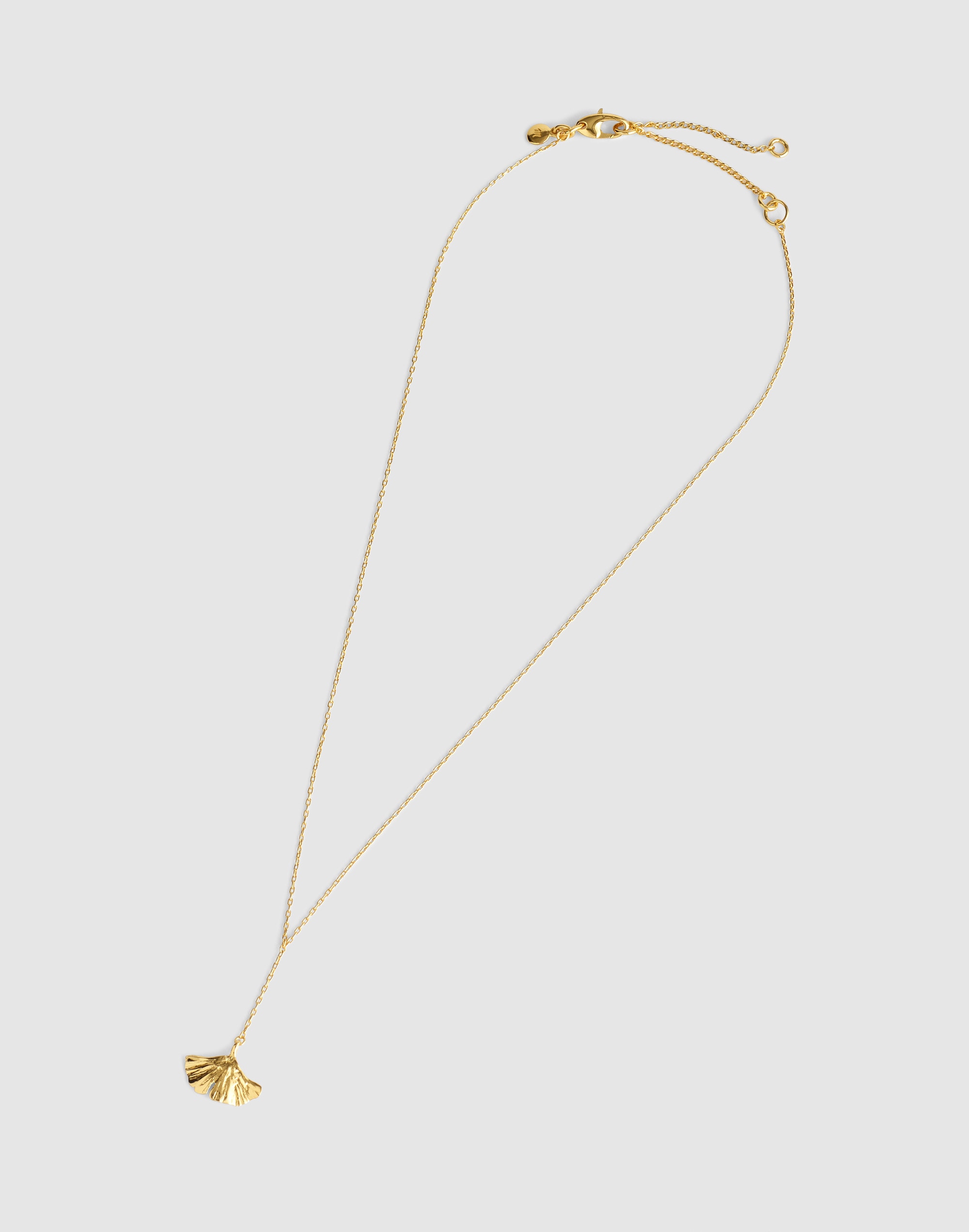 Ginko Leaf Lariat Necklace