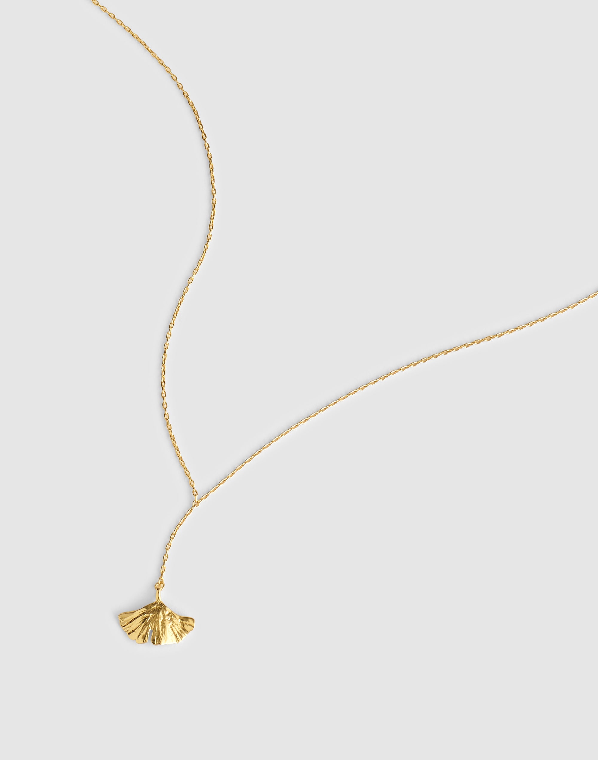 Madewell Ginko Leaf Lariat Necklace In Gold