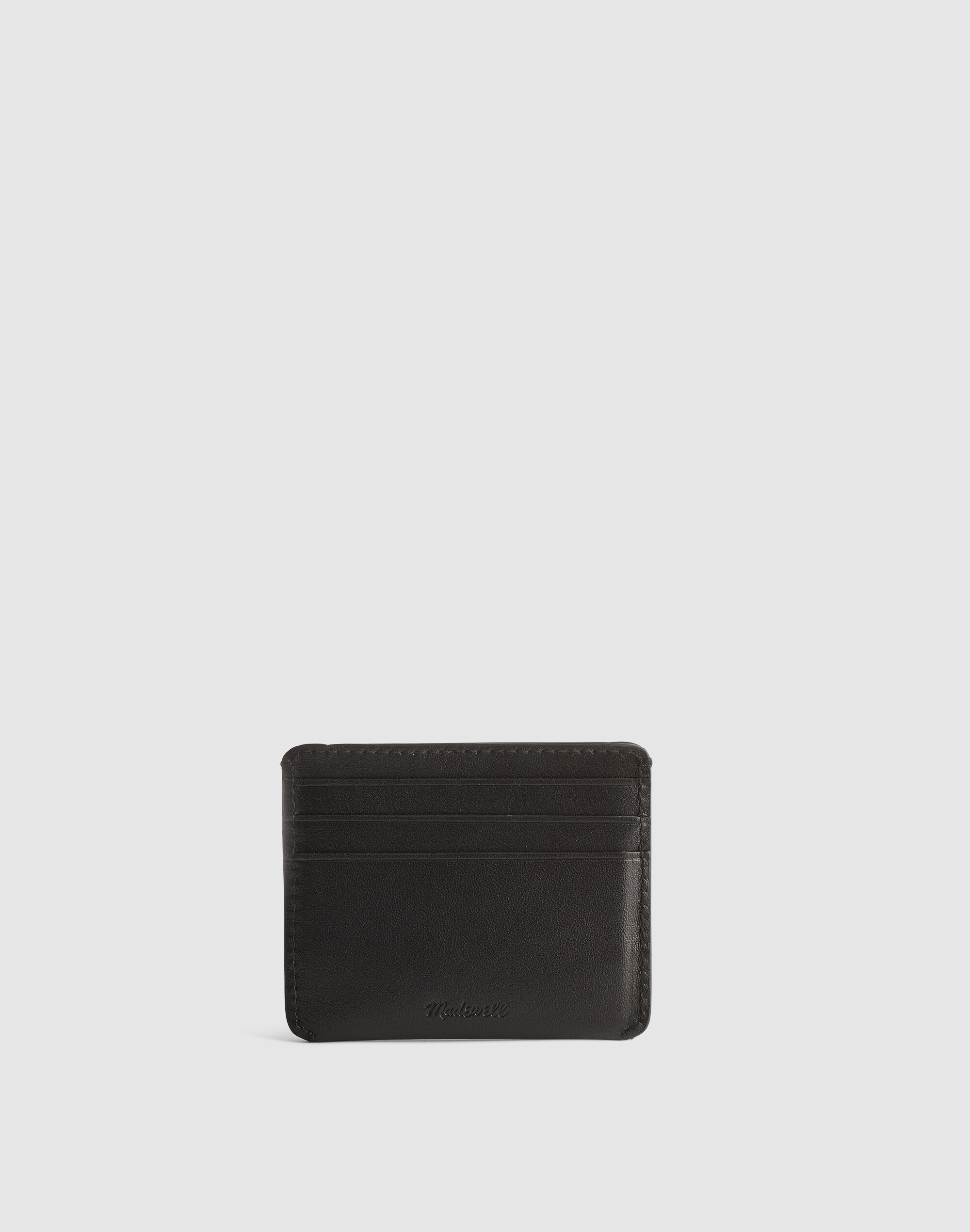 Madewell Curved Card Case In Black