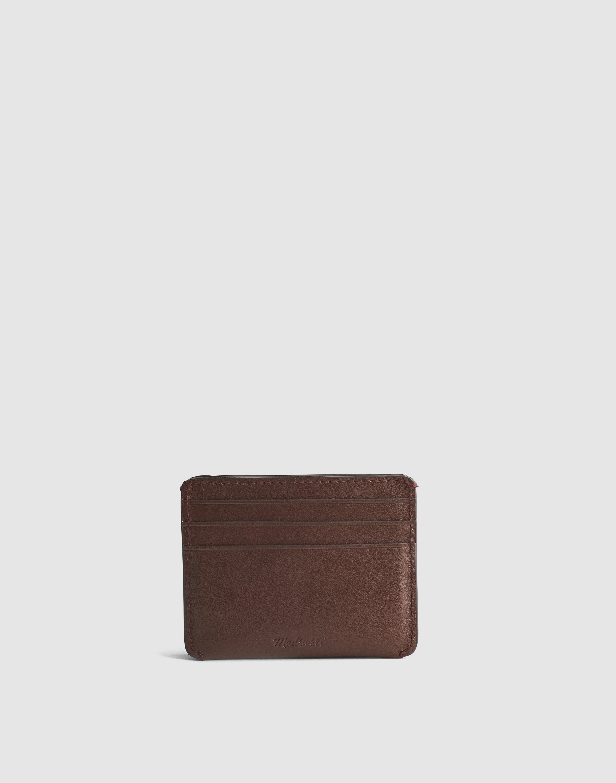 Madewell Curved Card Case In Brown