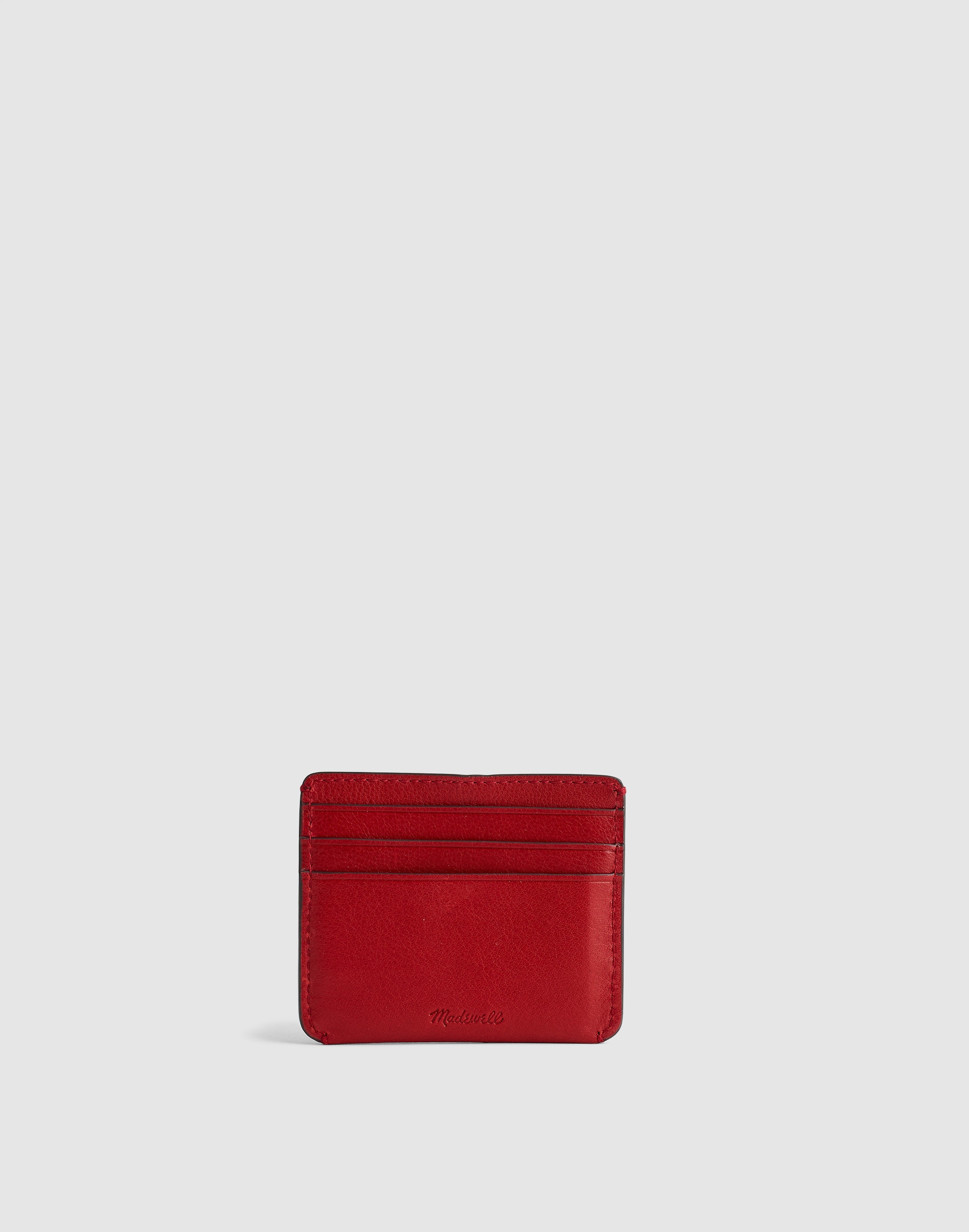 Madewell Curved Card Case In Red