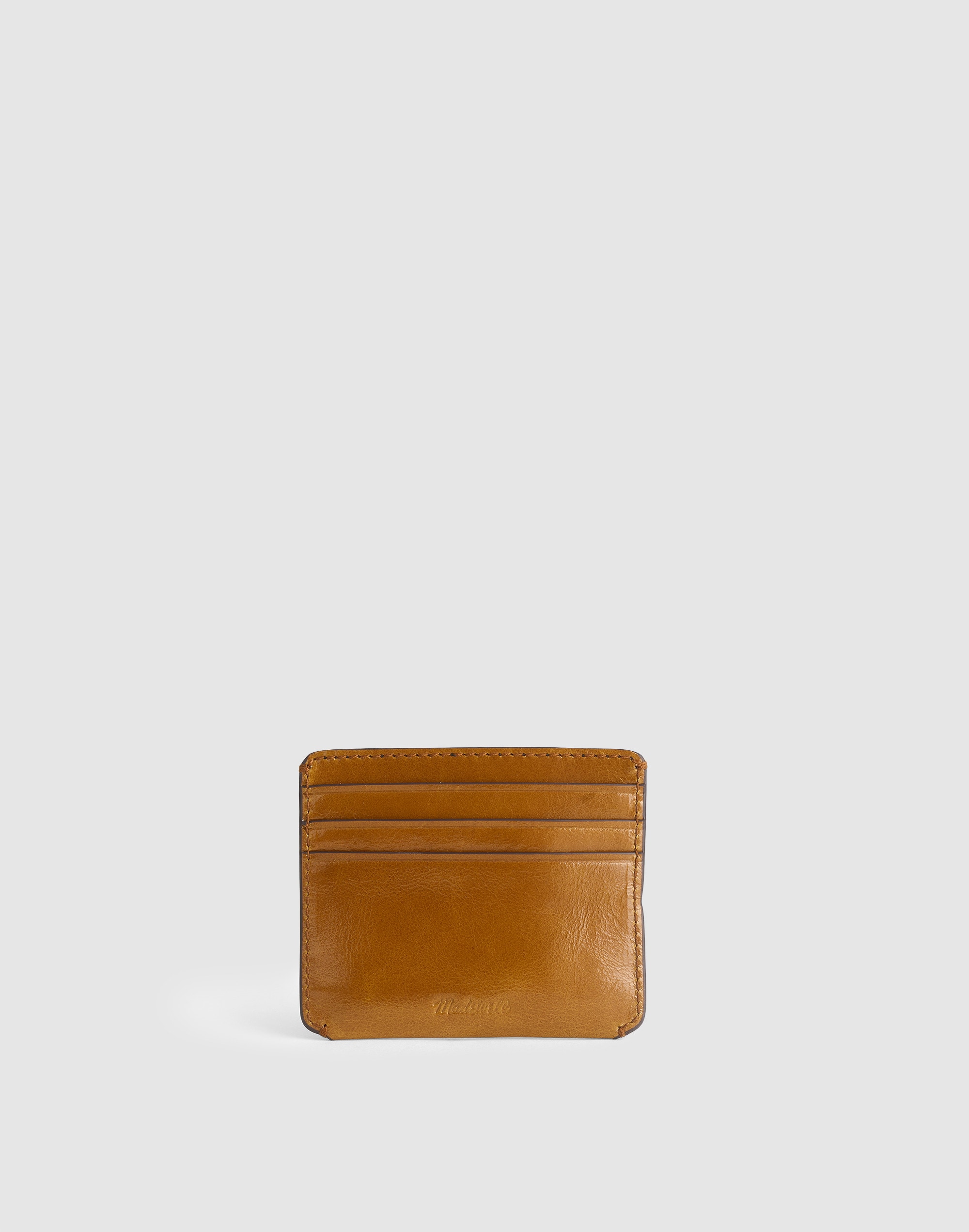 Curved Card Case in Leather
