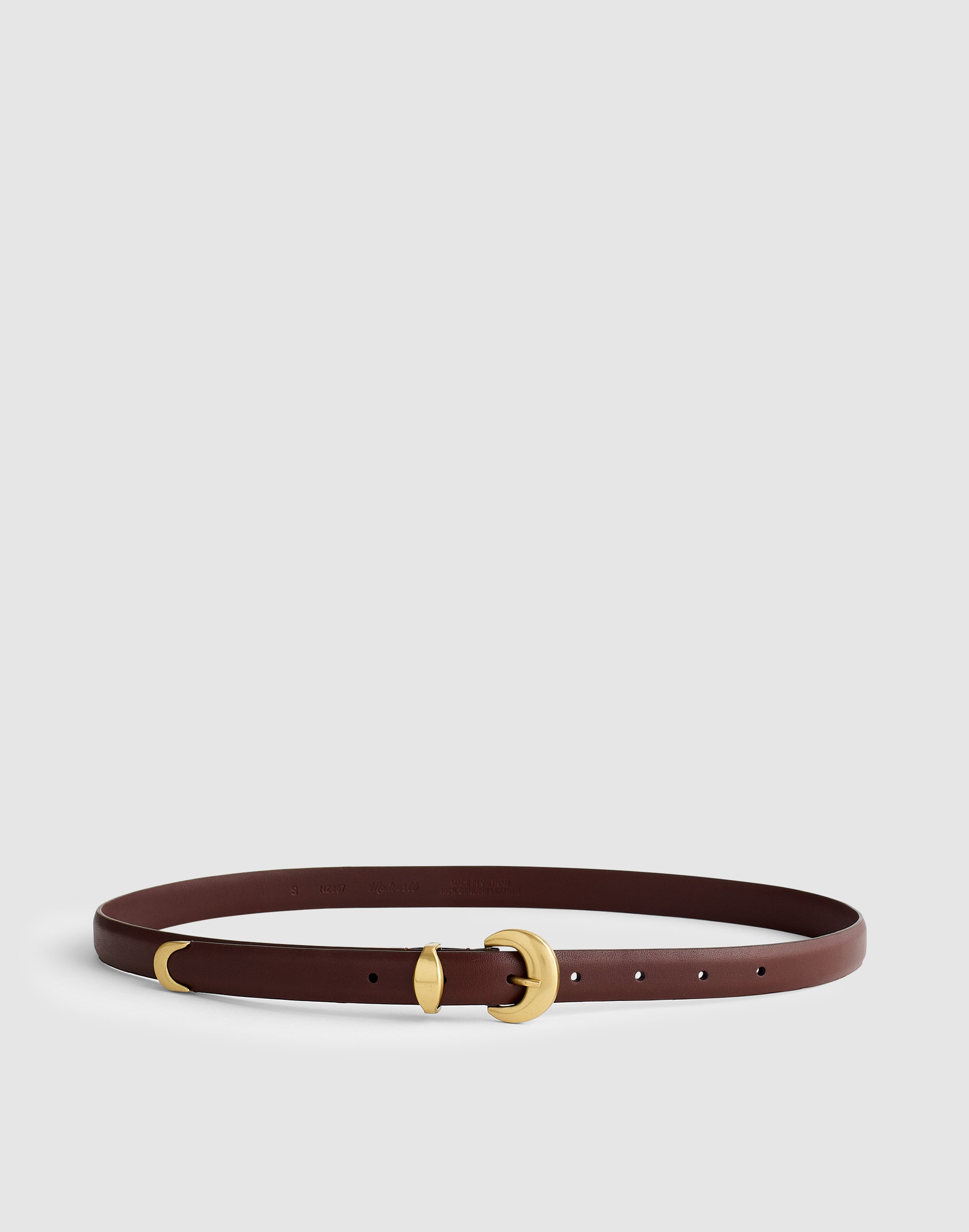 Madewell Domed-buckle Belt In Brown