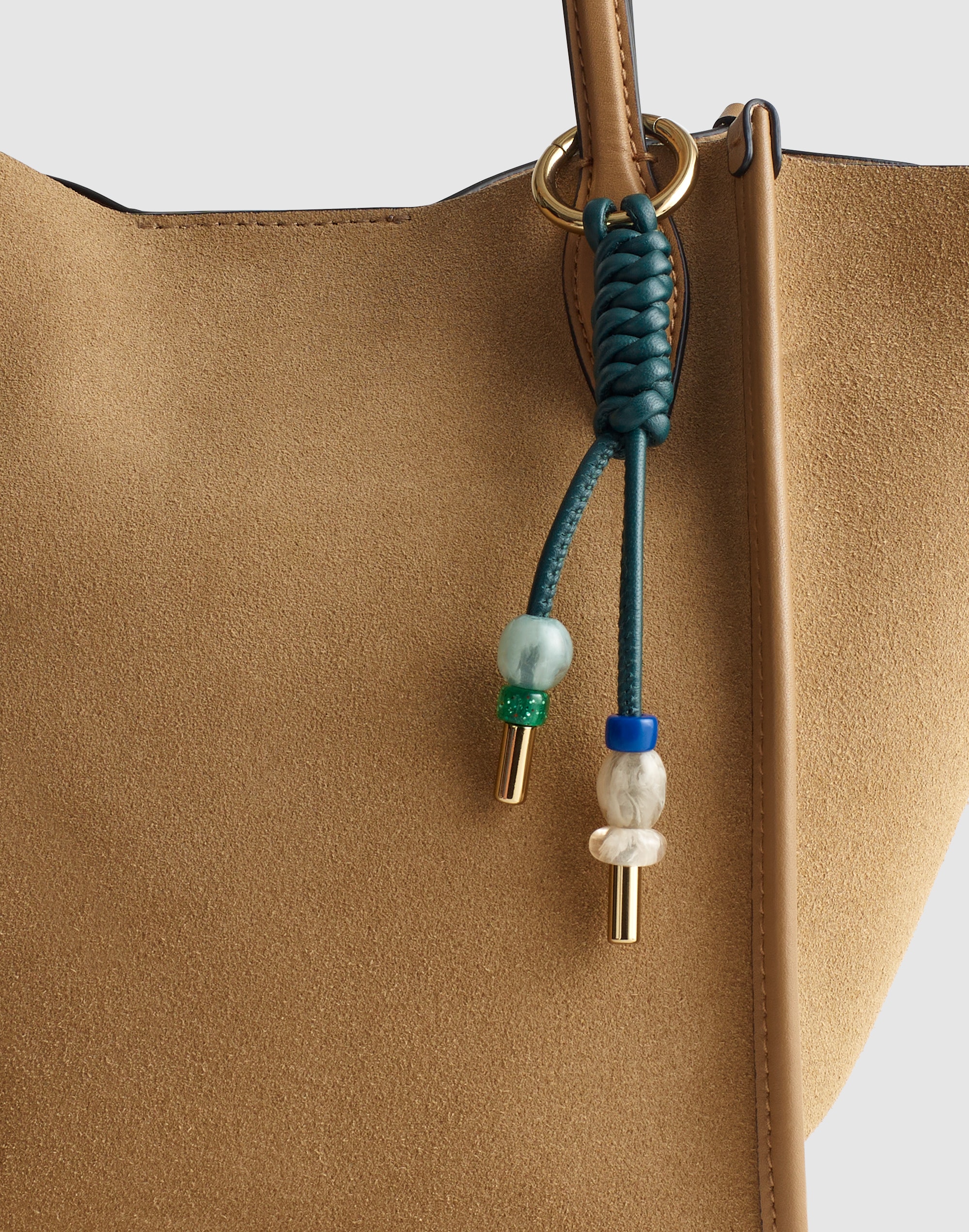 Braided Leather Bag Charm