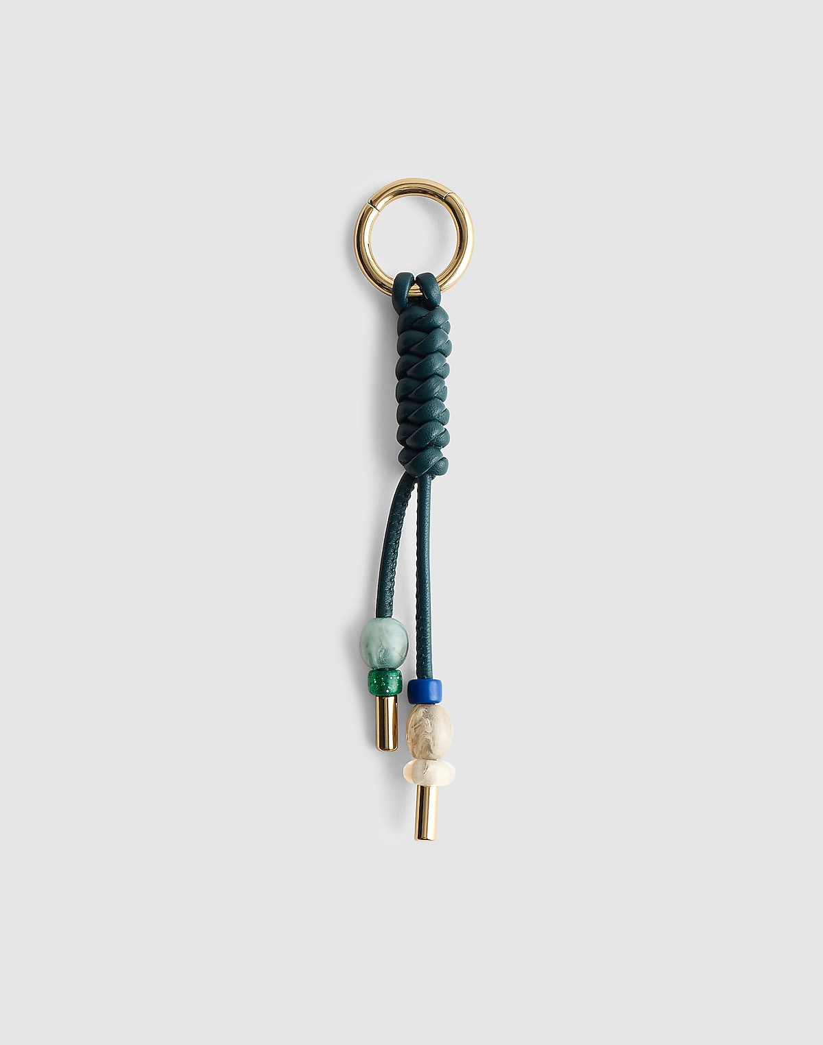 Braided Leather Bag Charm