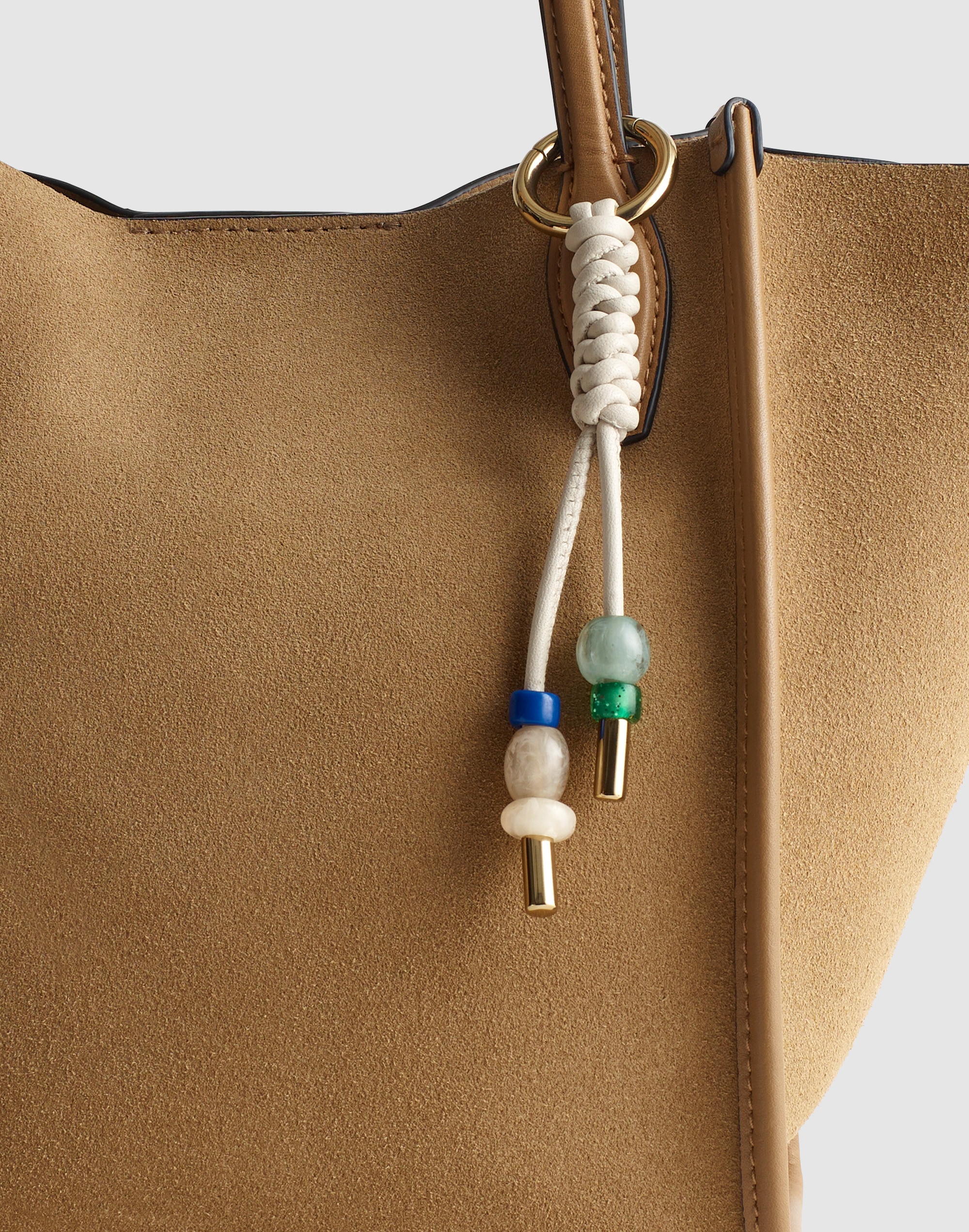 Braided Leather Bag Charm