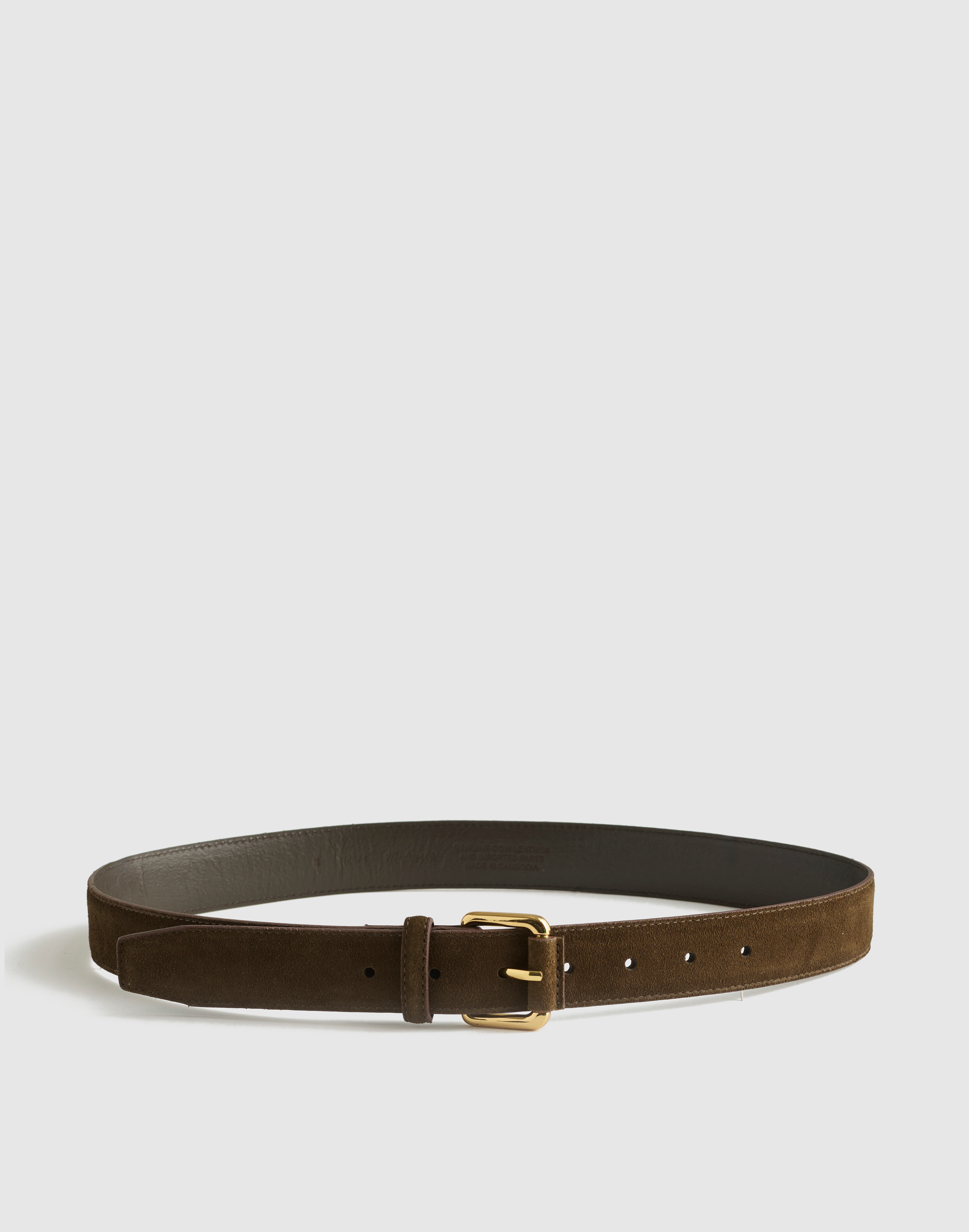 Roller-Buckle Belt in Suede