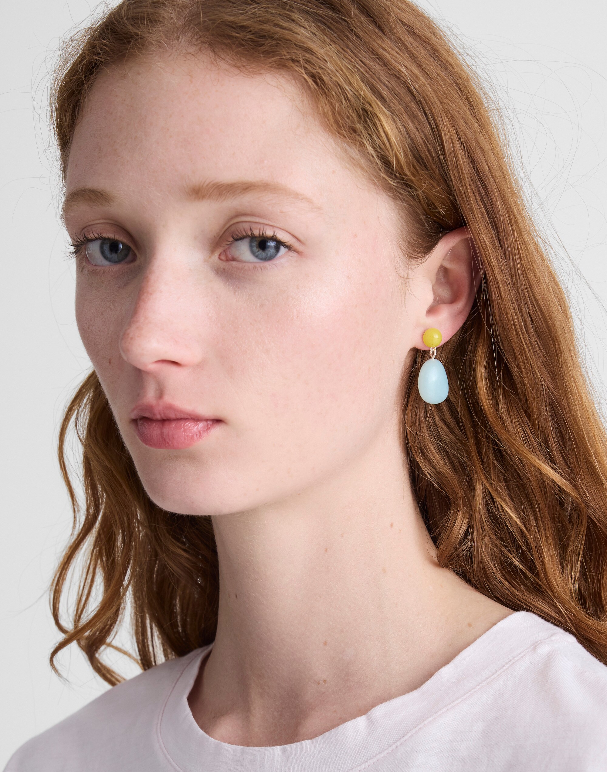 Semiprecious Double Drop Earrings