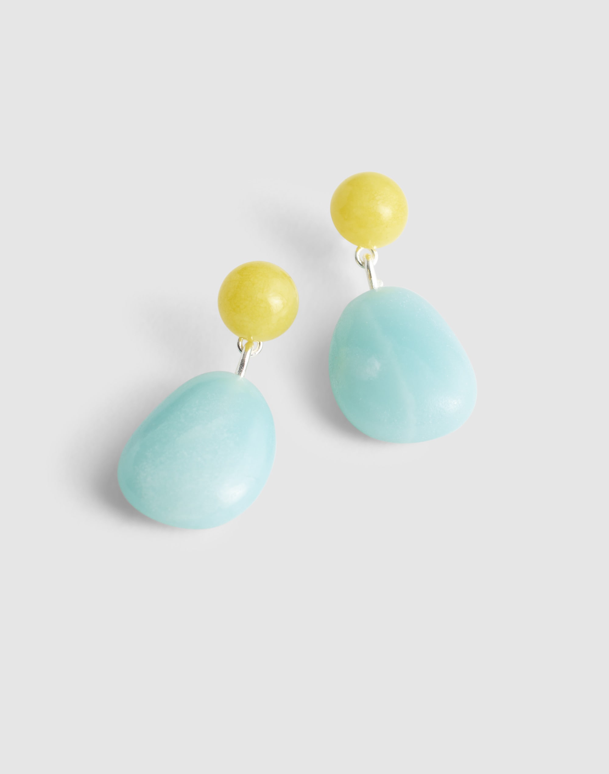 Semiprecious Double Drop Earrings