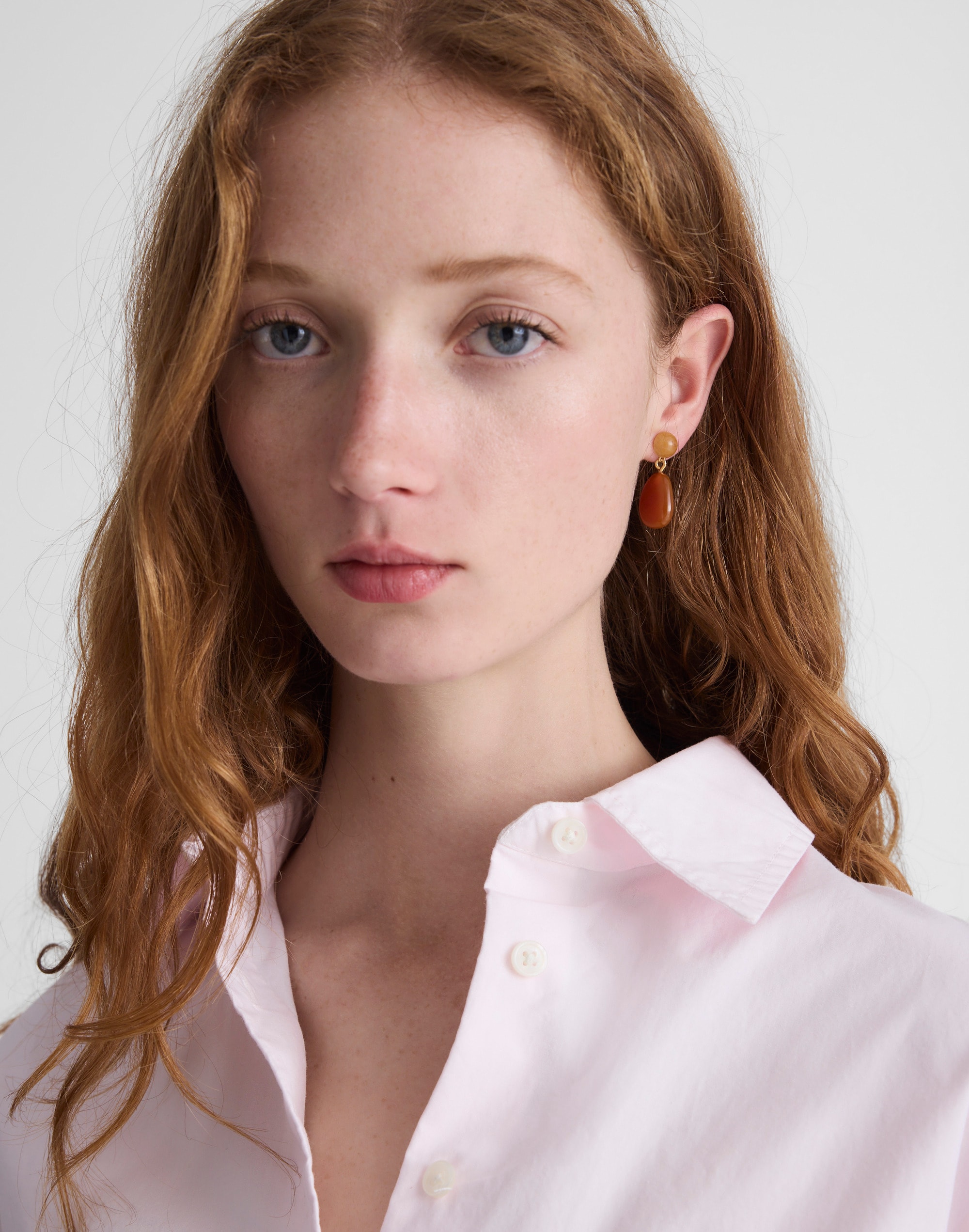 Semiprecious Double Drop Earrings